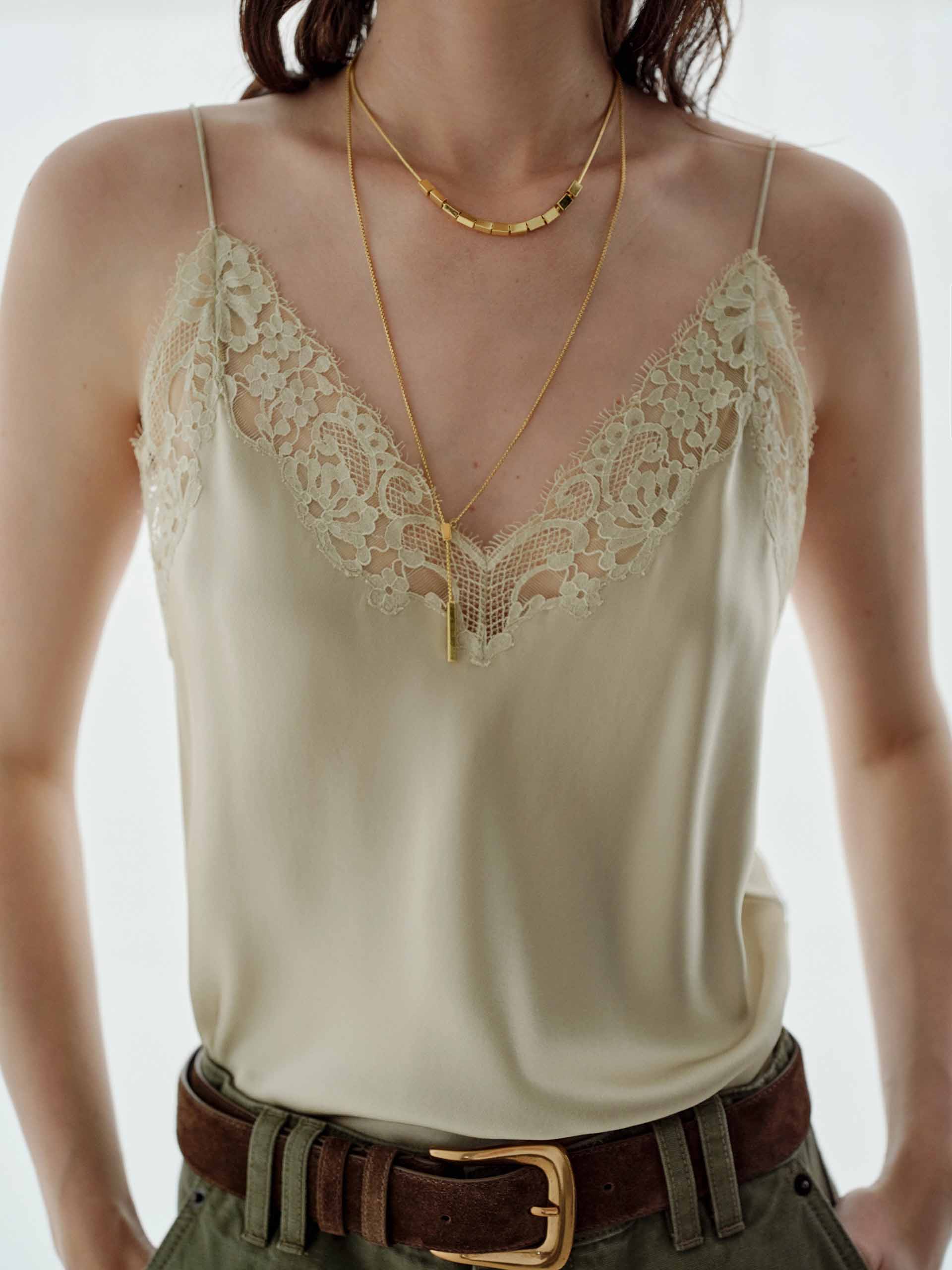 Silk Lace Tank Top