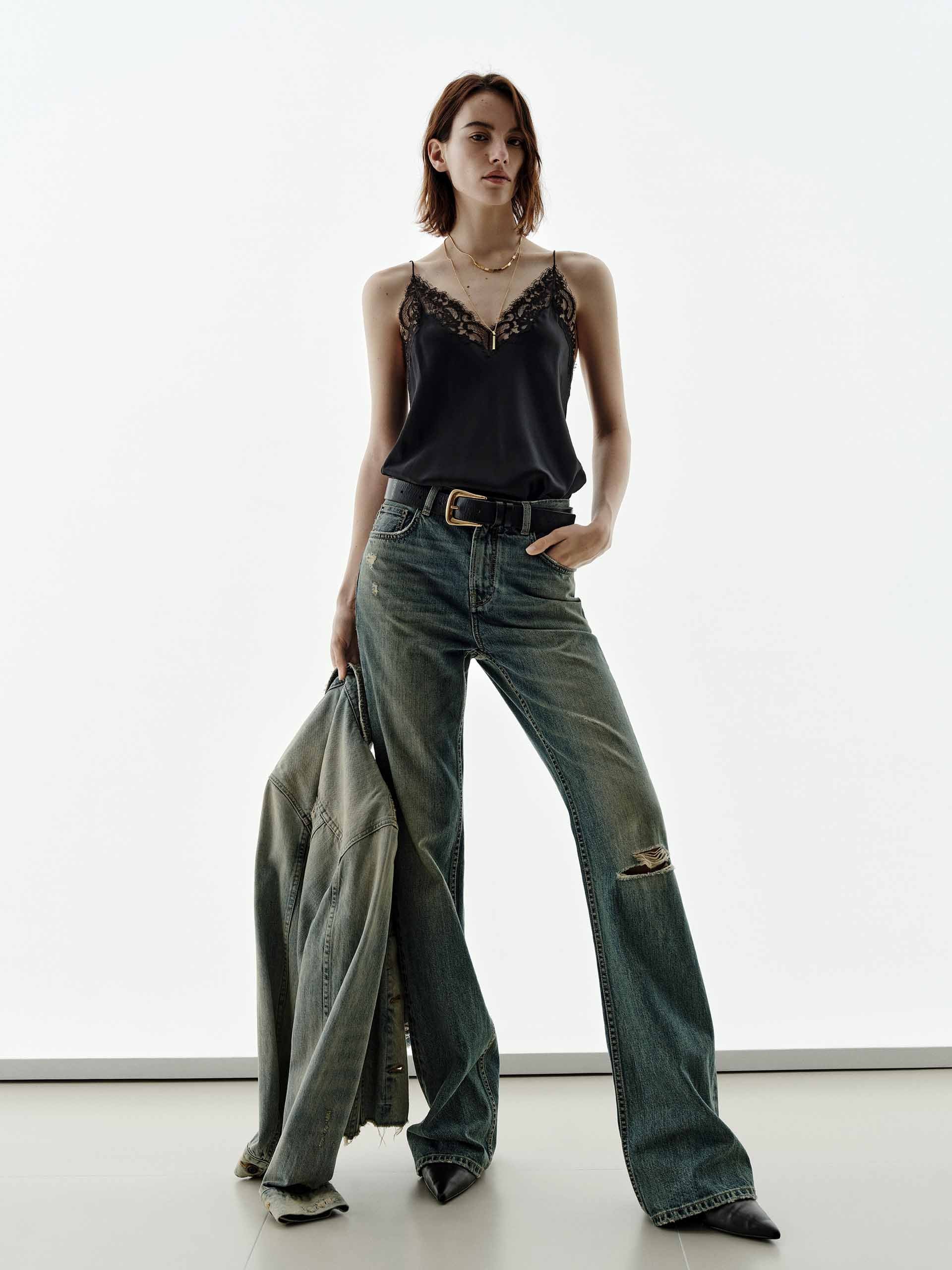 Silk Lace Tank Top