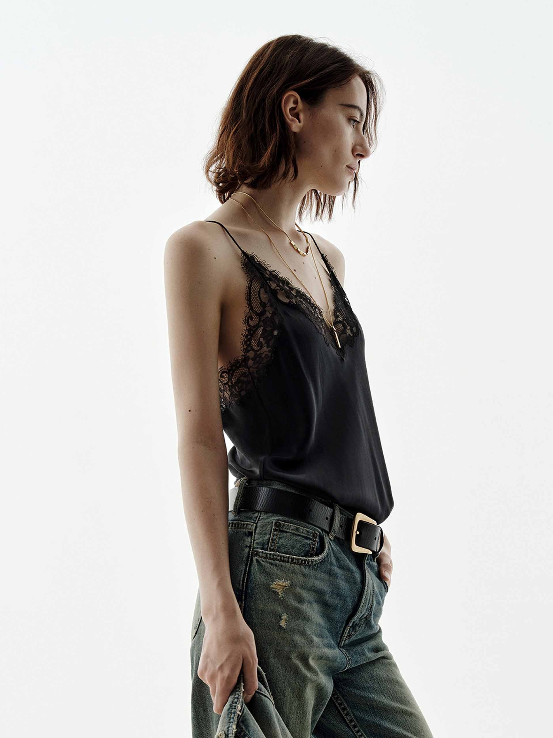 Silk Lace Tank Top