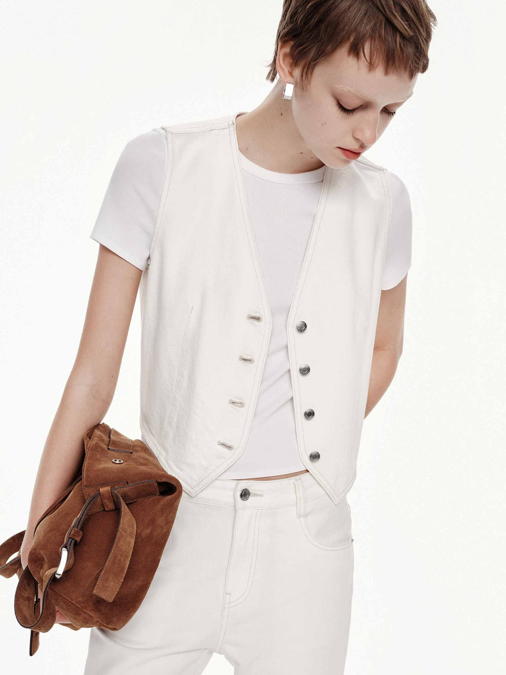 V-neck Button Waistcoat