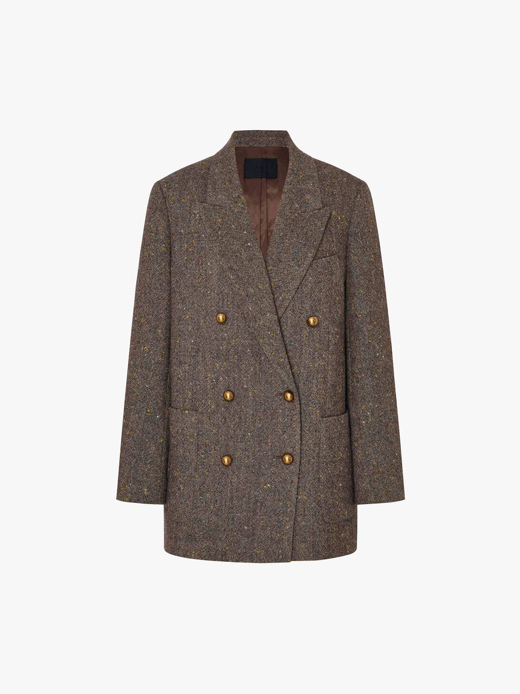 Wool Blend Donegal Tweed Blazer