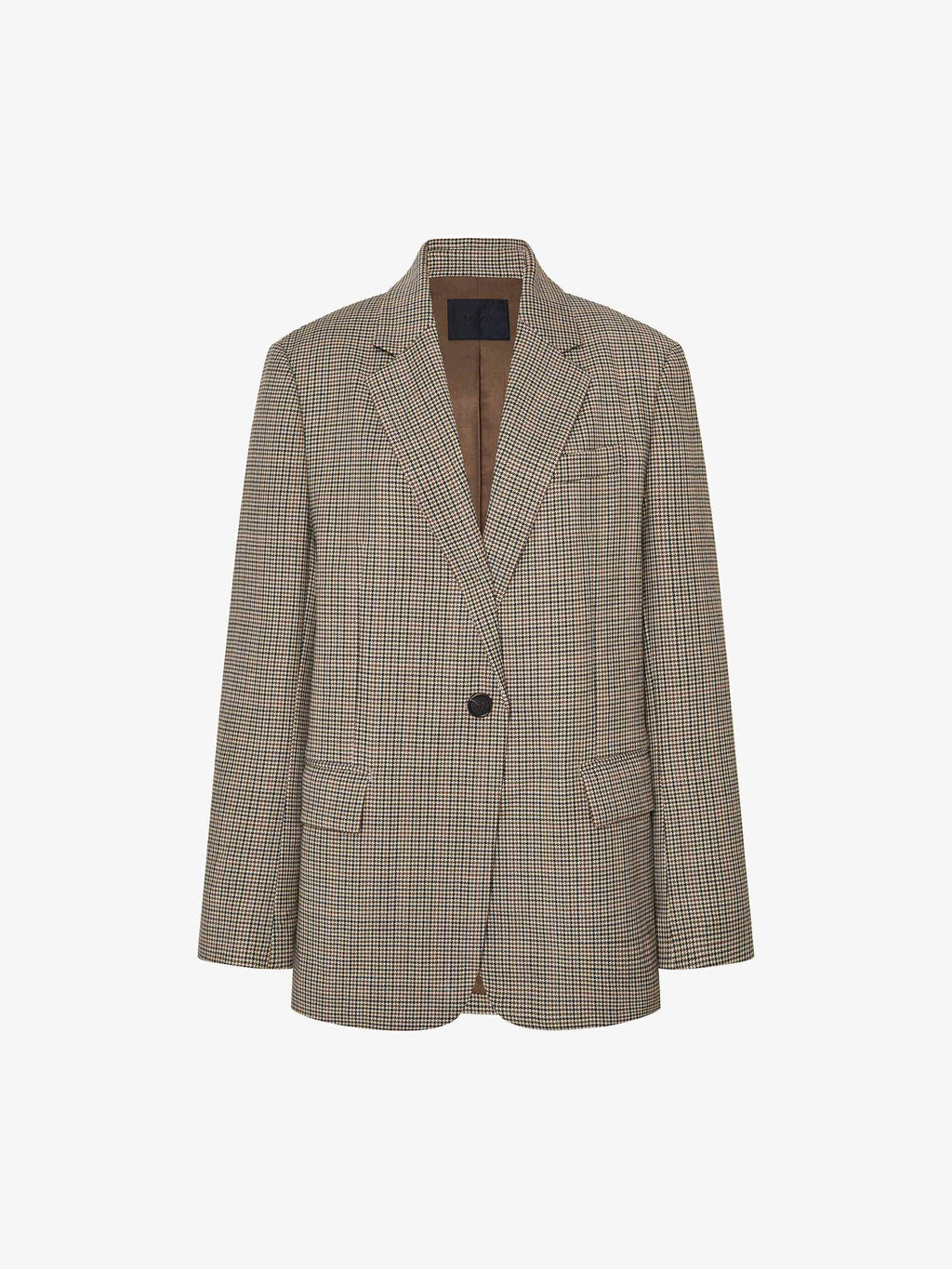 Wool Blend Plaid Blazer