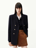 Patch Pockets Wool Blazer