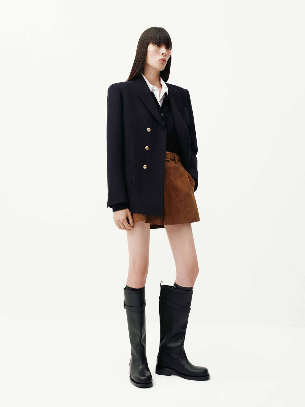 Patch Pockets Wool Blazer