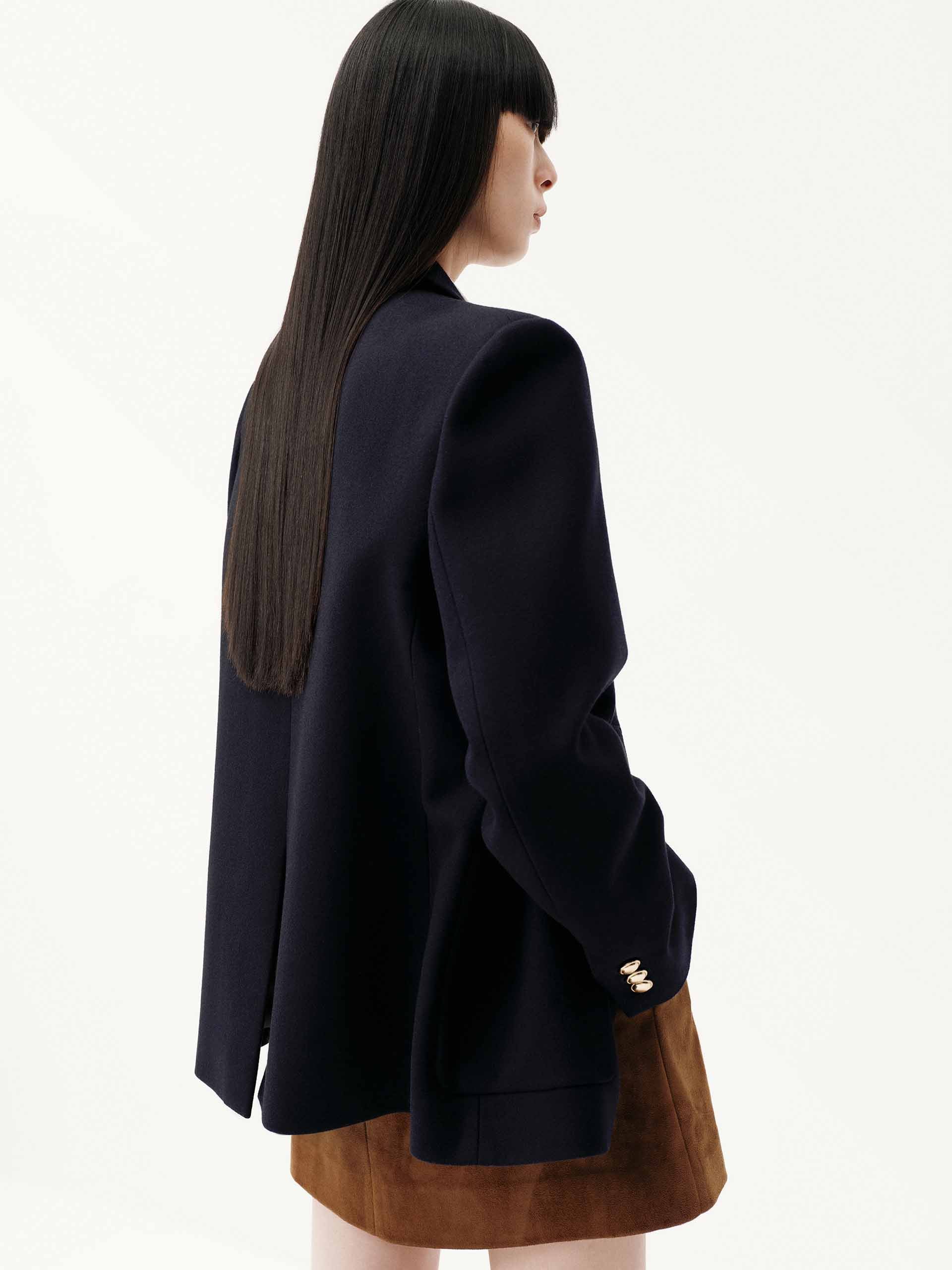Patch Pockets Wool Blazer