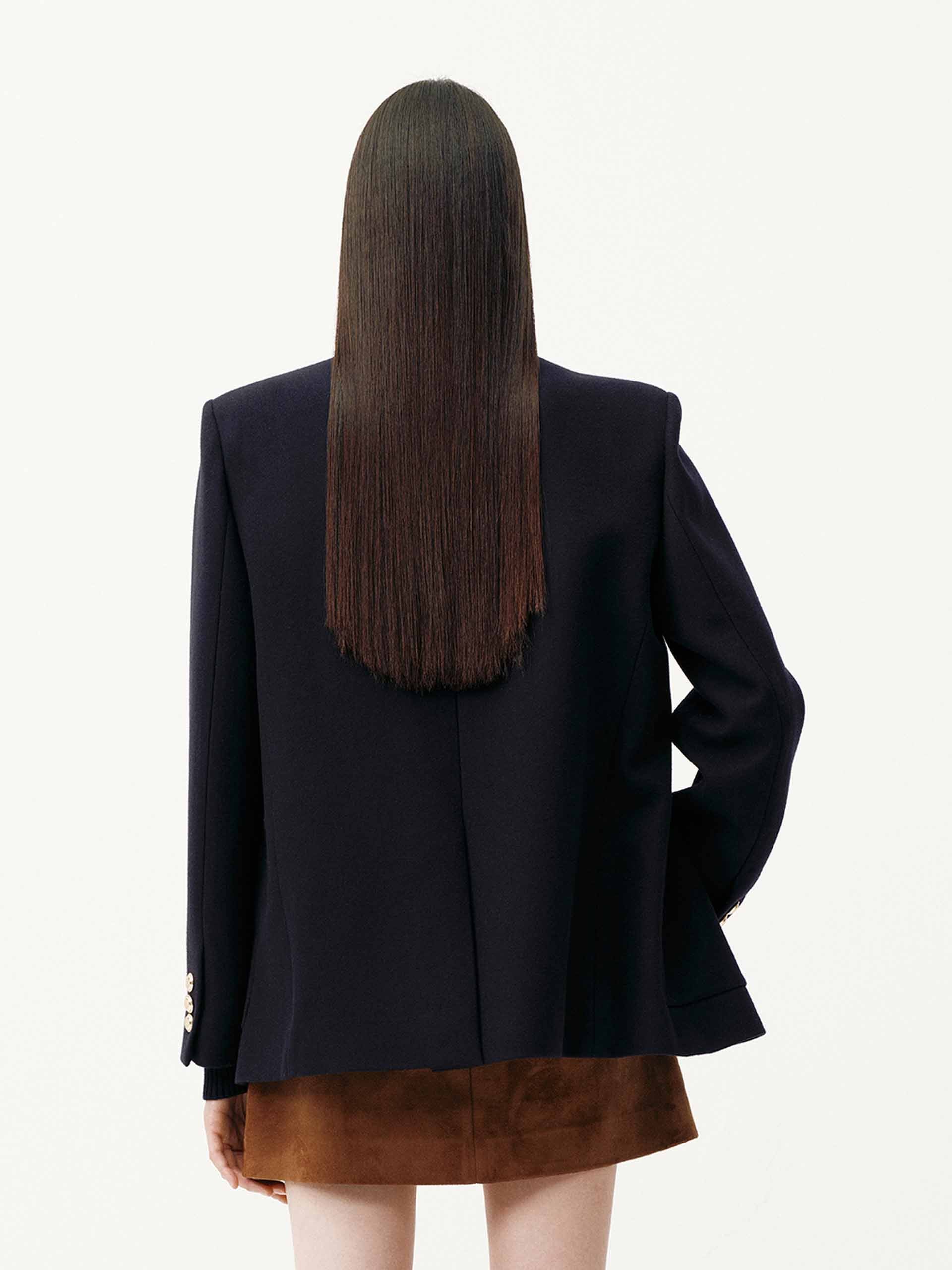 Patch Pockets Wool Blazer