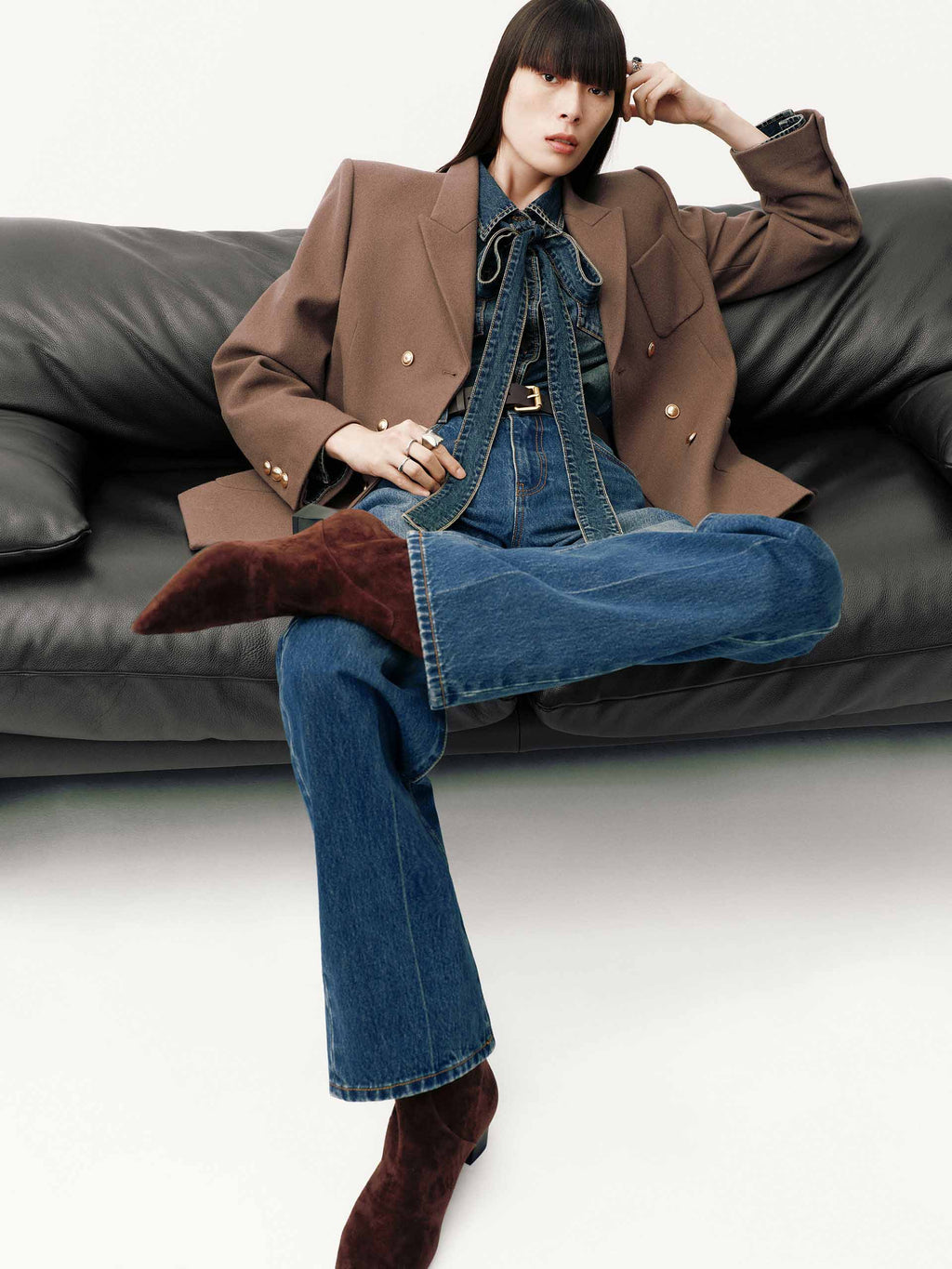 Patch Pockets Wool Blazer