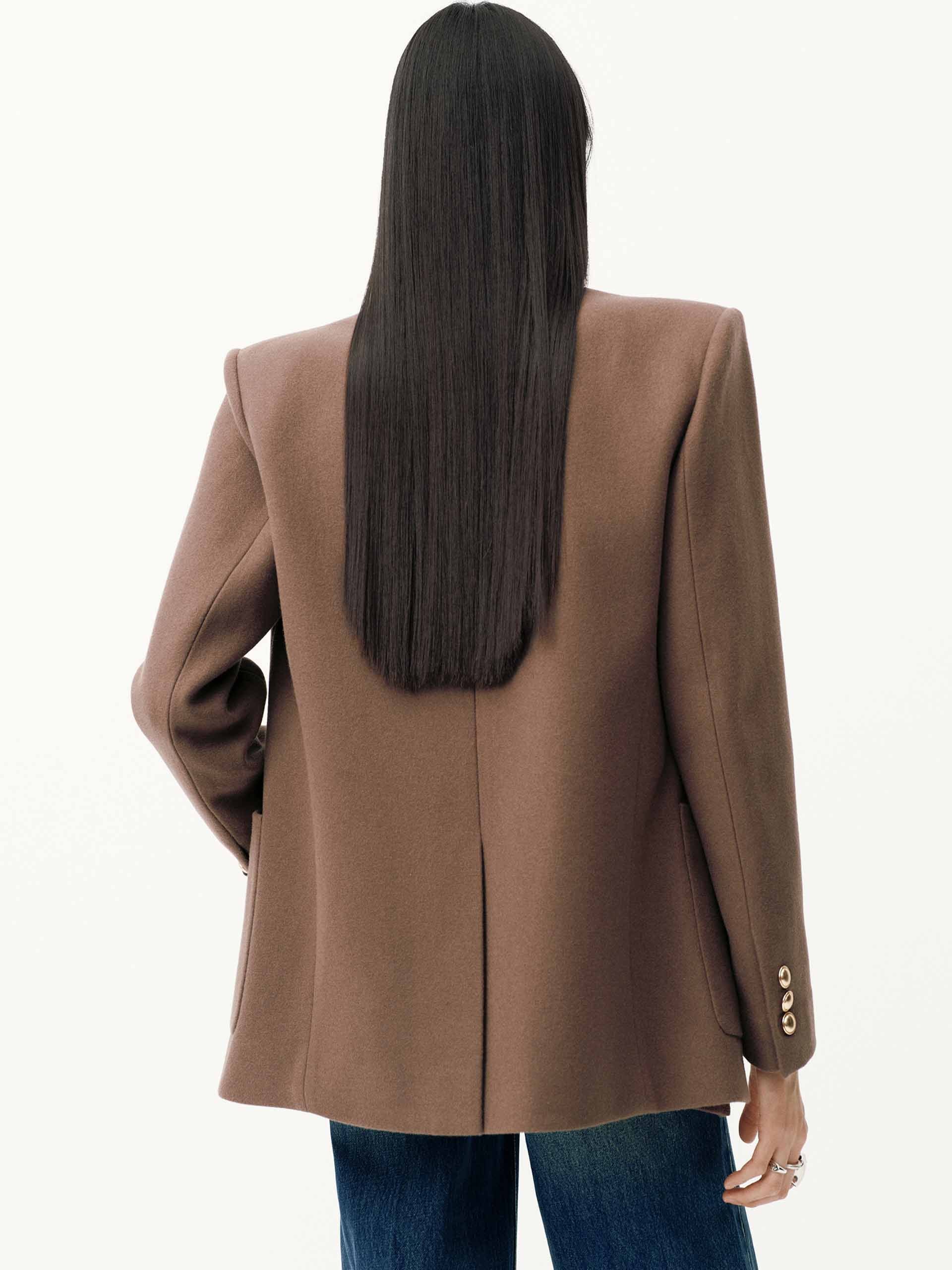Patch Pockets Wool Blazer