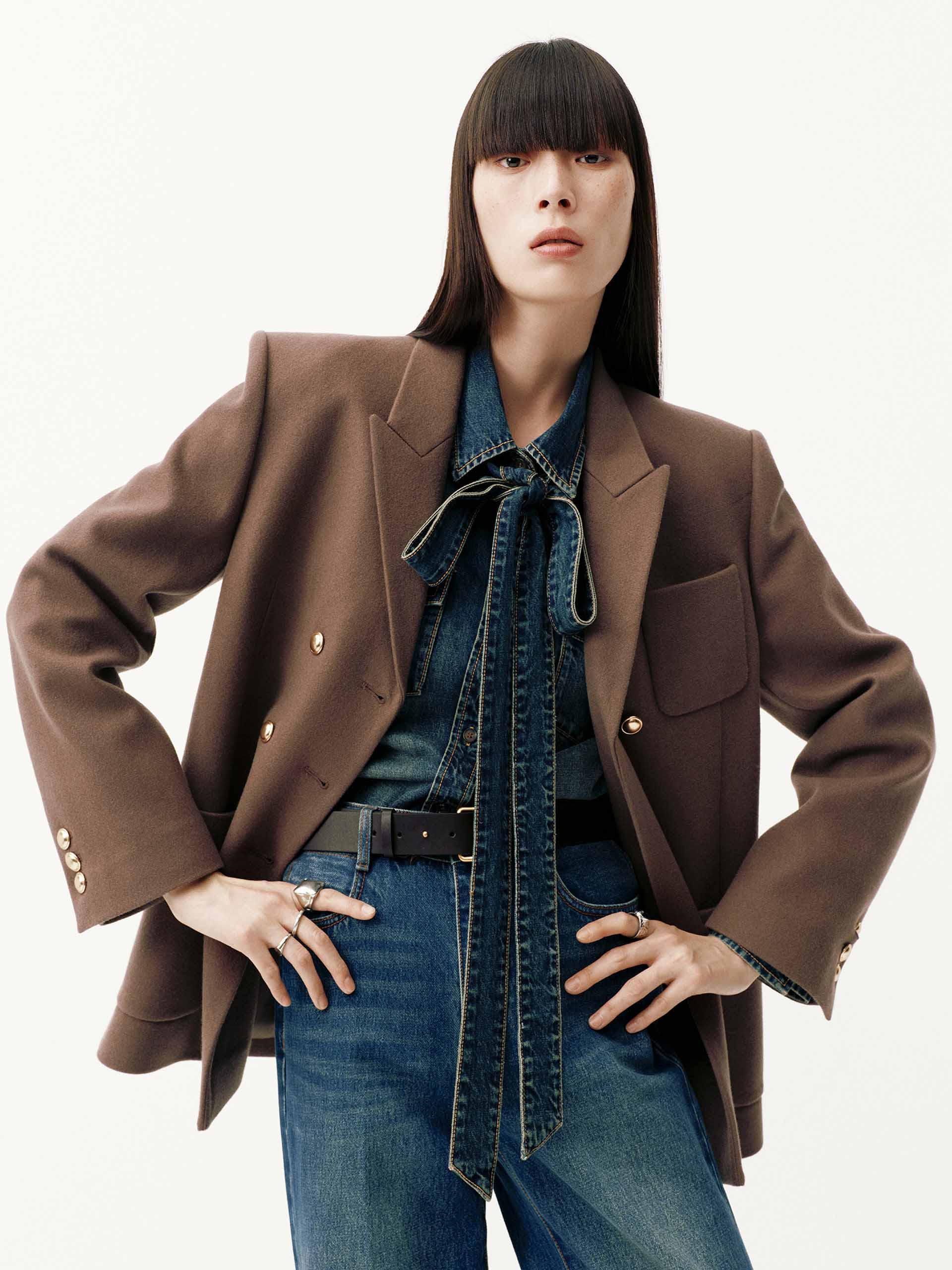 Patch Pockets Wool Blazer