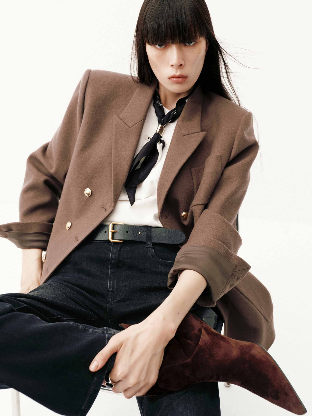 Patch Pockets Wool Blazer