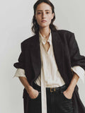 Peak Lapel Pure Wool Blazer