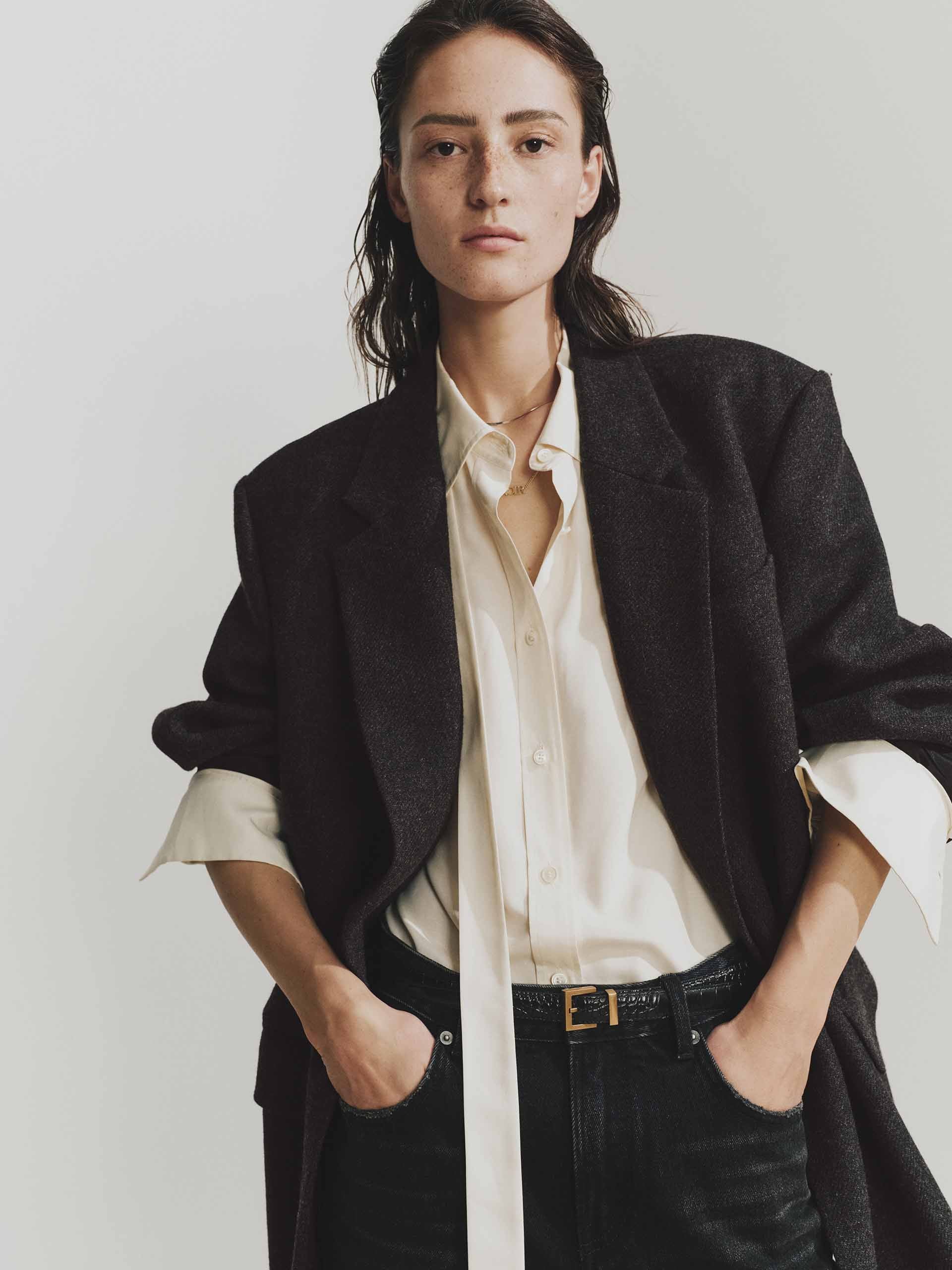 Peak Lapel Pure Wool Blazer