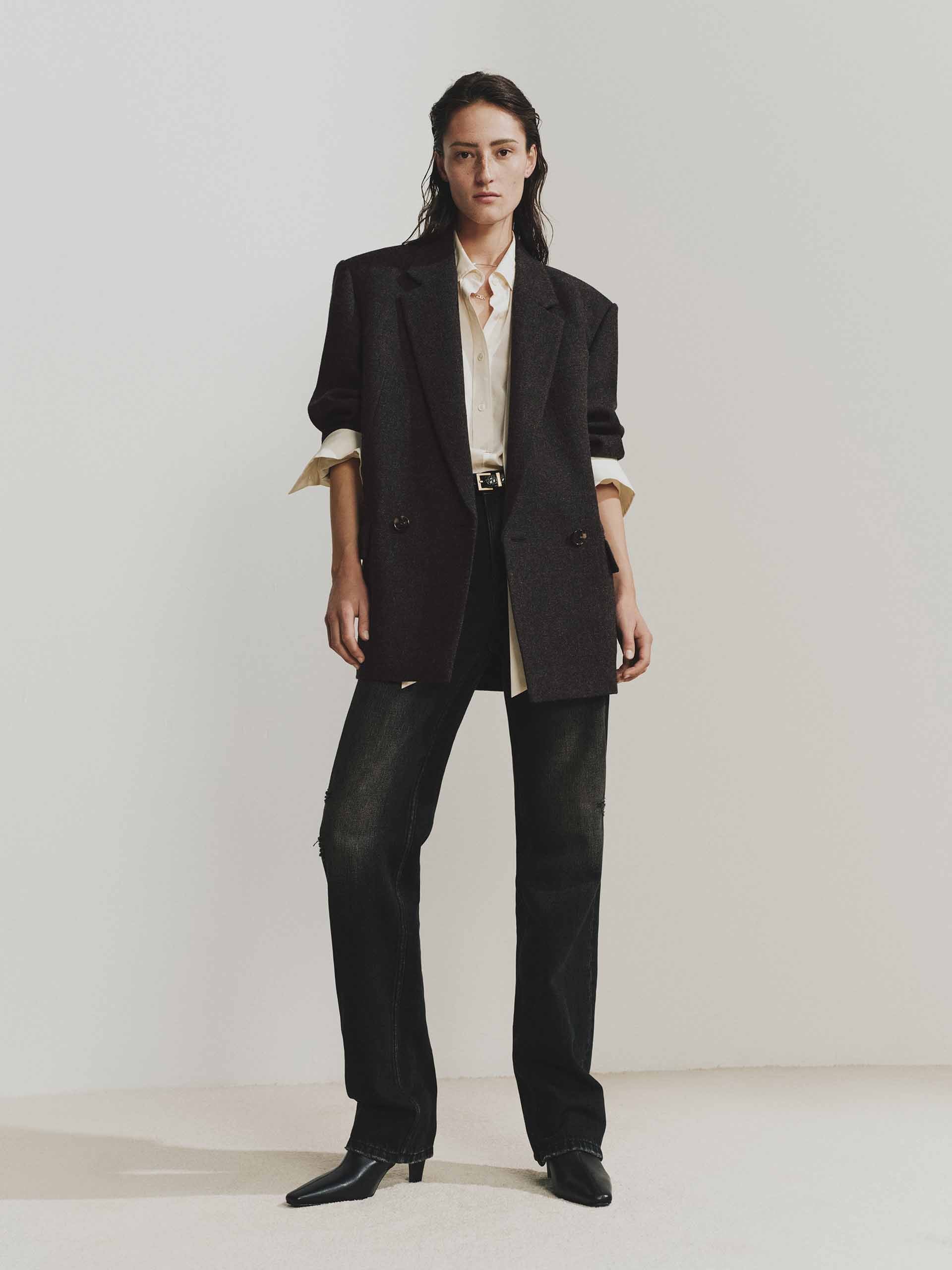 Peak Lapel Pure Wool Blazer