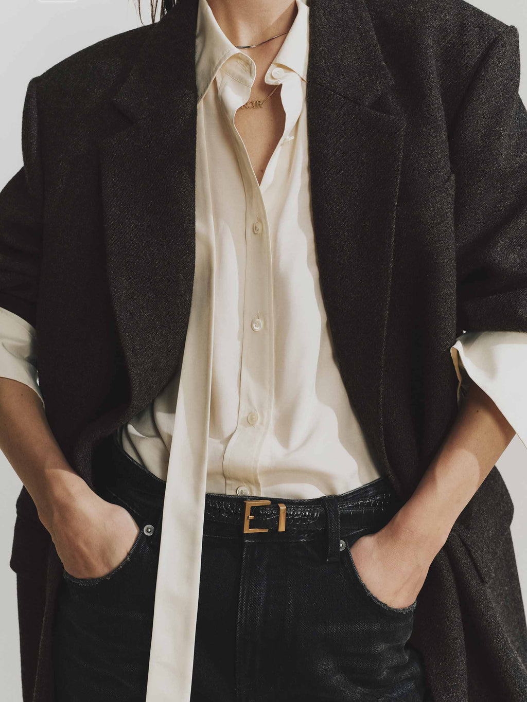 Peak Lapel Pure Wool Blazer