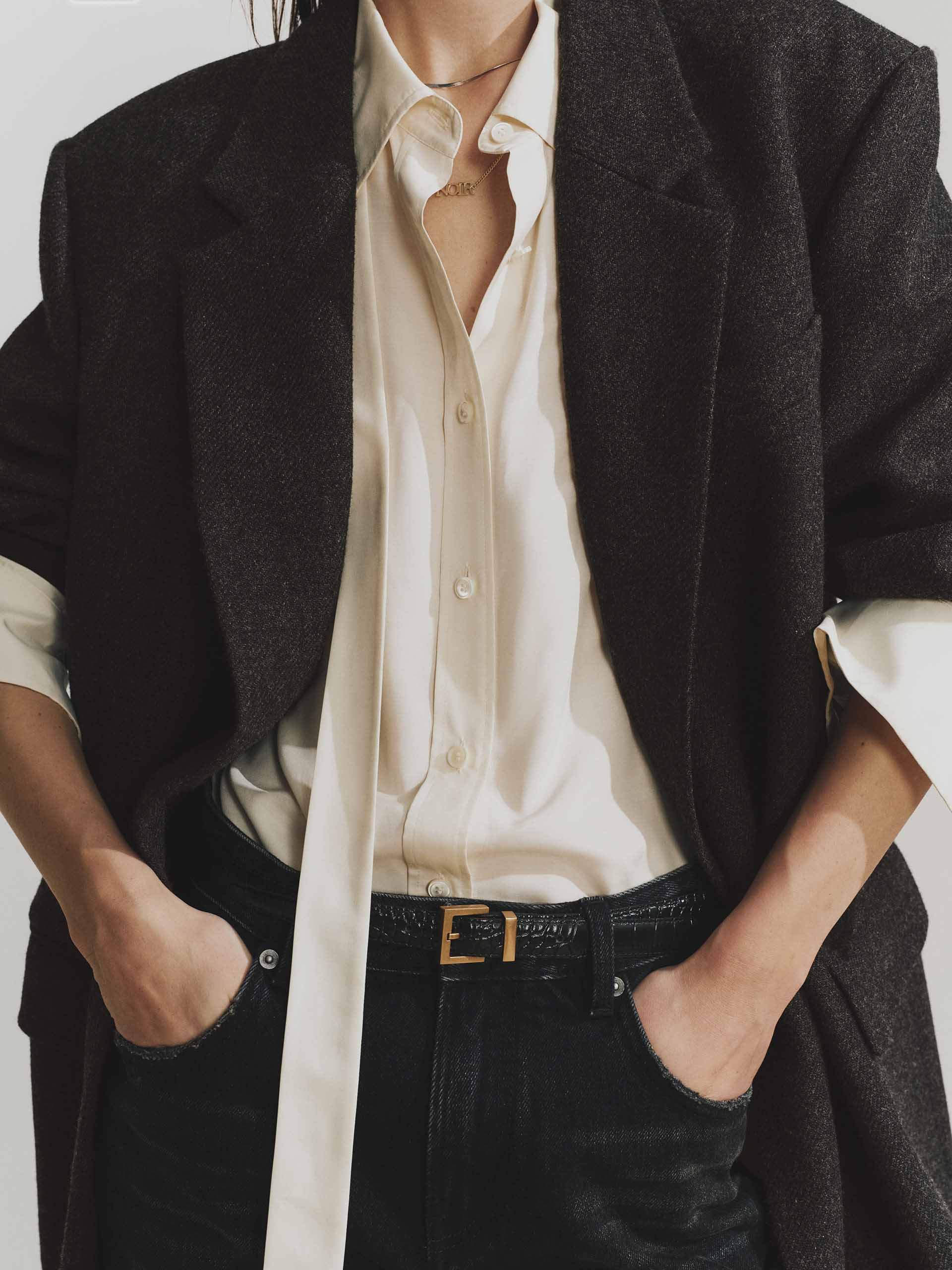Peak Lapel Pure Wool Blazer