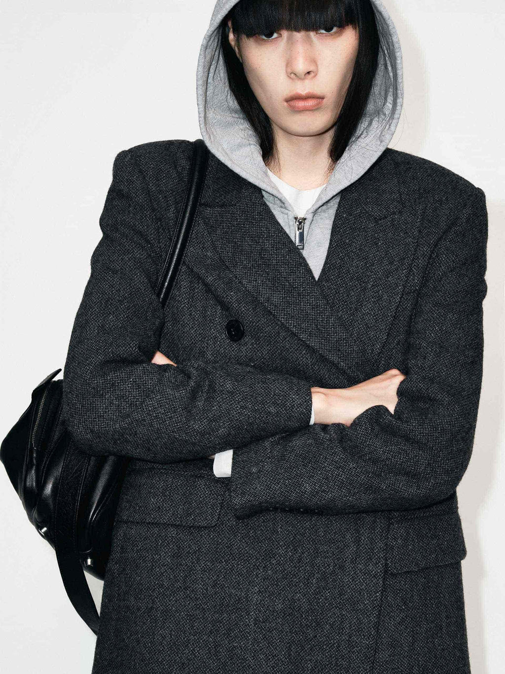 Sequin Detail Wool Blazer
