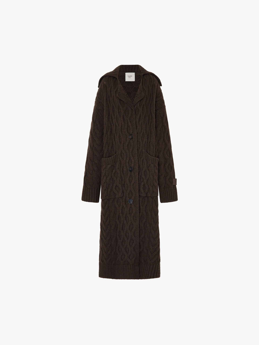 Long Cable Knit Cardigan