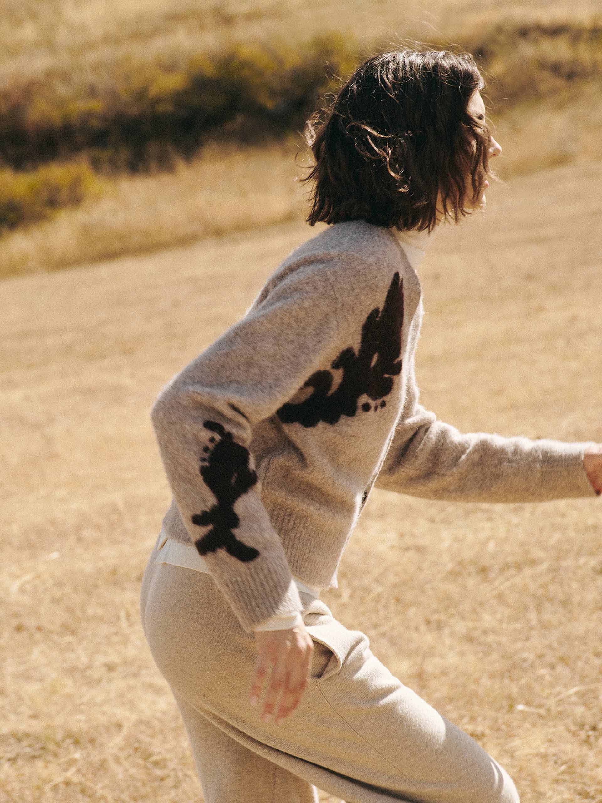 V-neck Cropped Cardigan