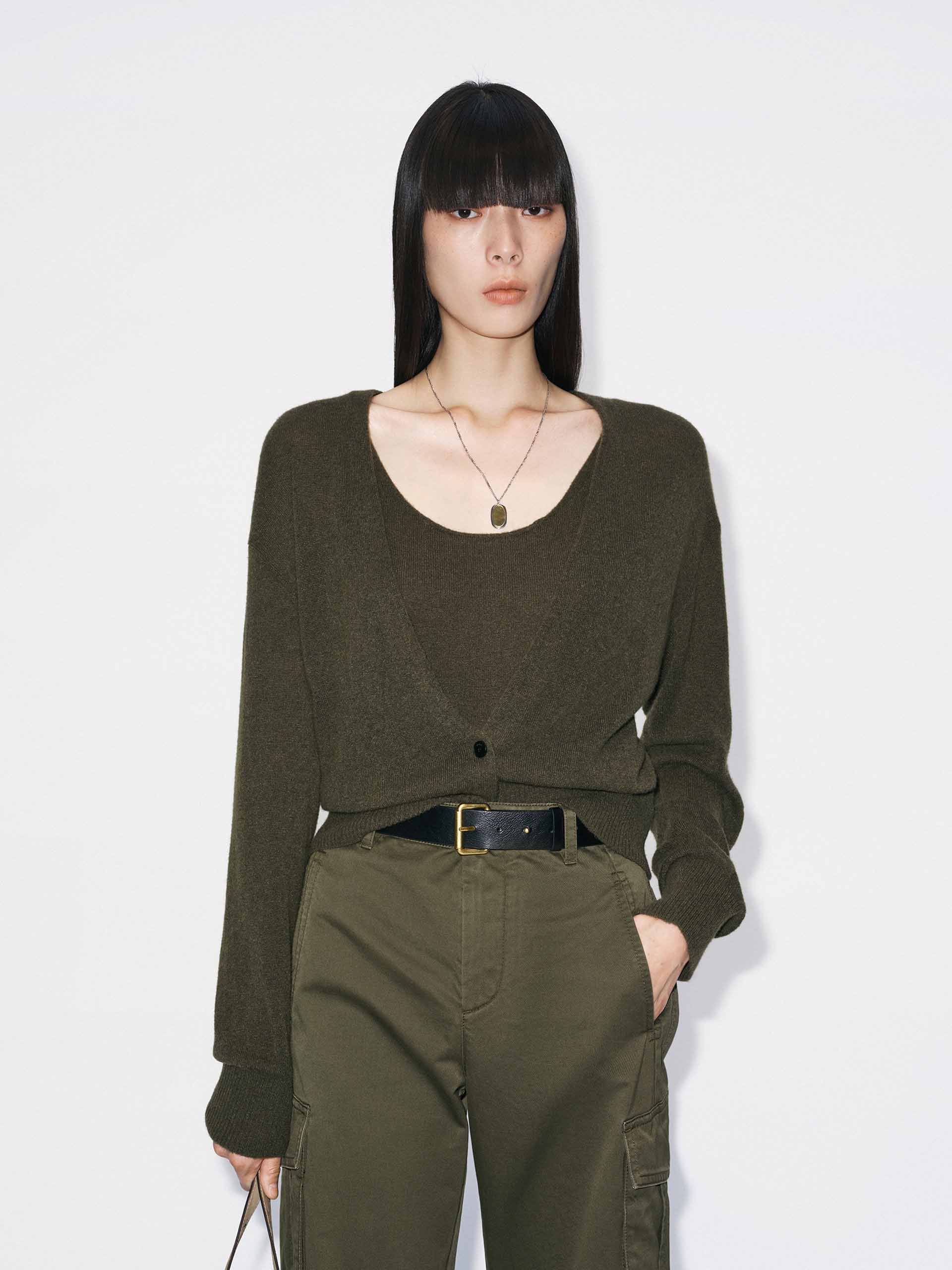 Included Cashmere Cardigan Set