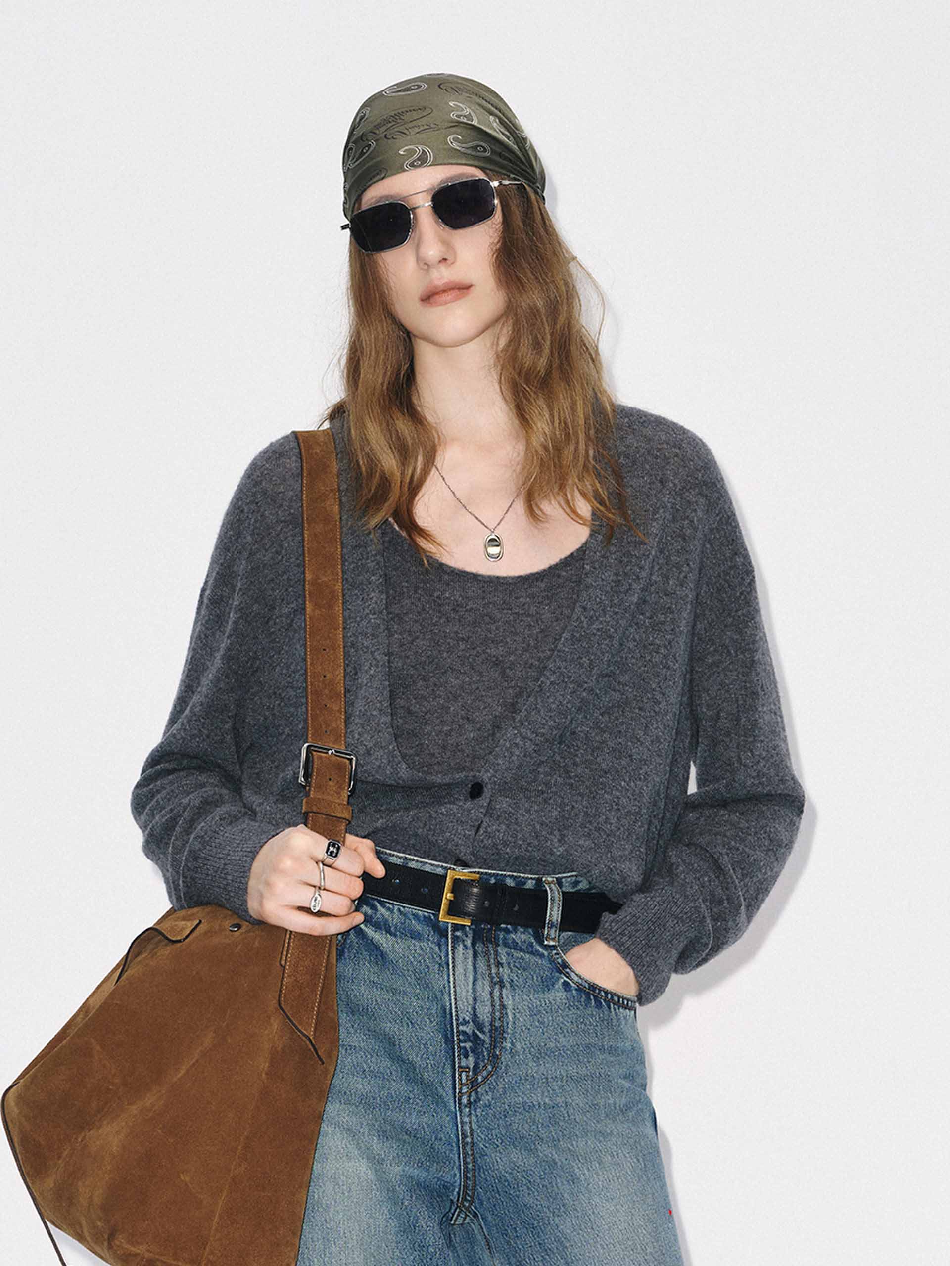Included Cashmere Cardigan Set