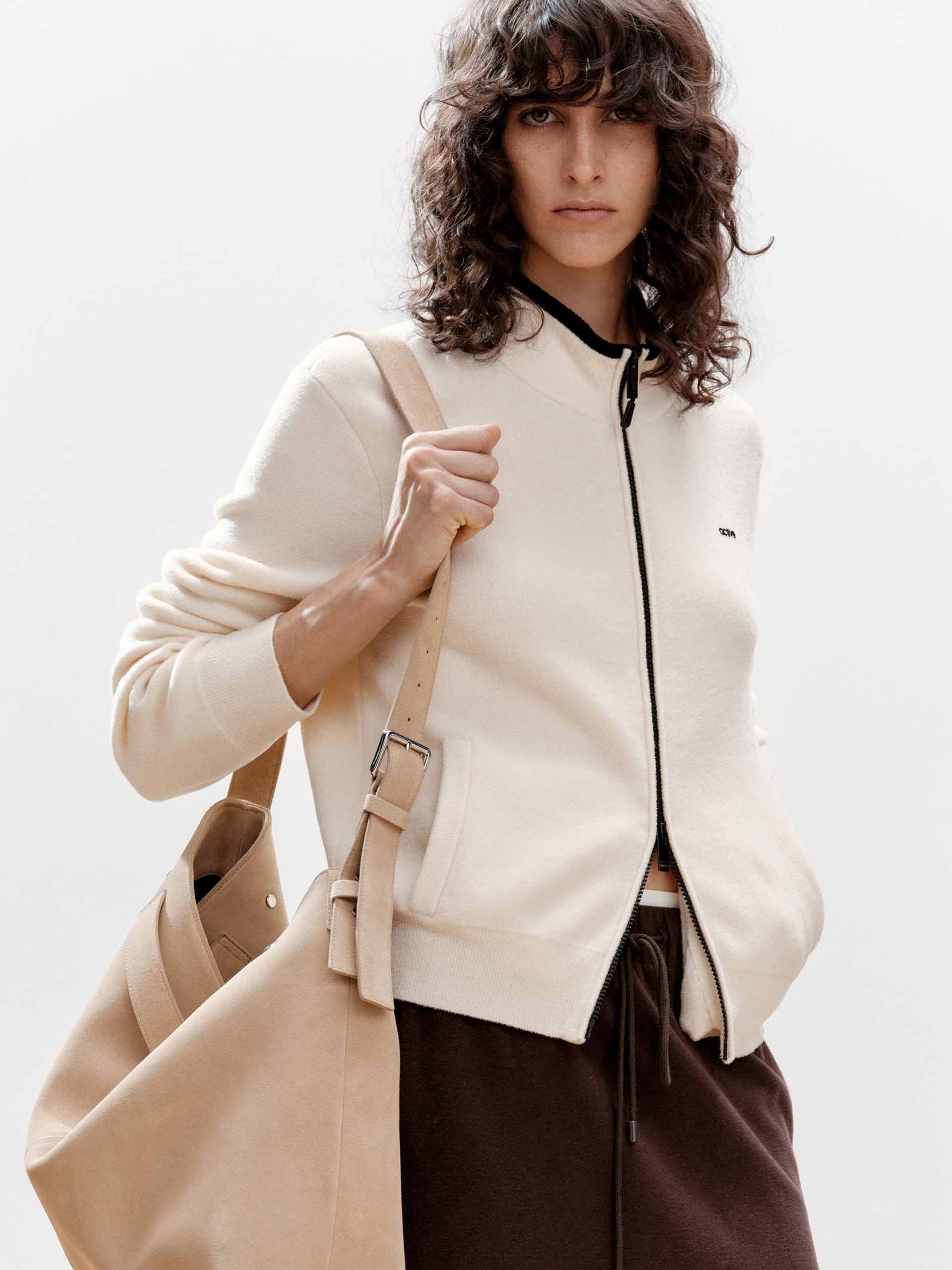 Two-way Zipper Athletic Cardigan