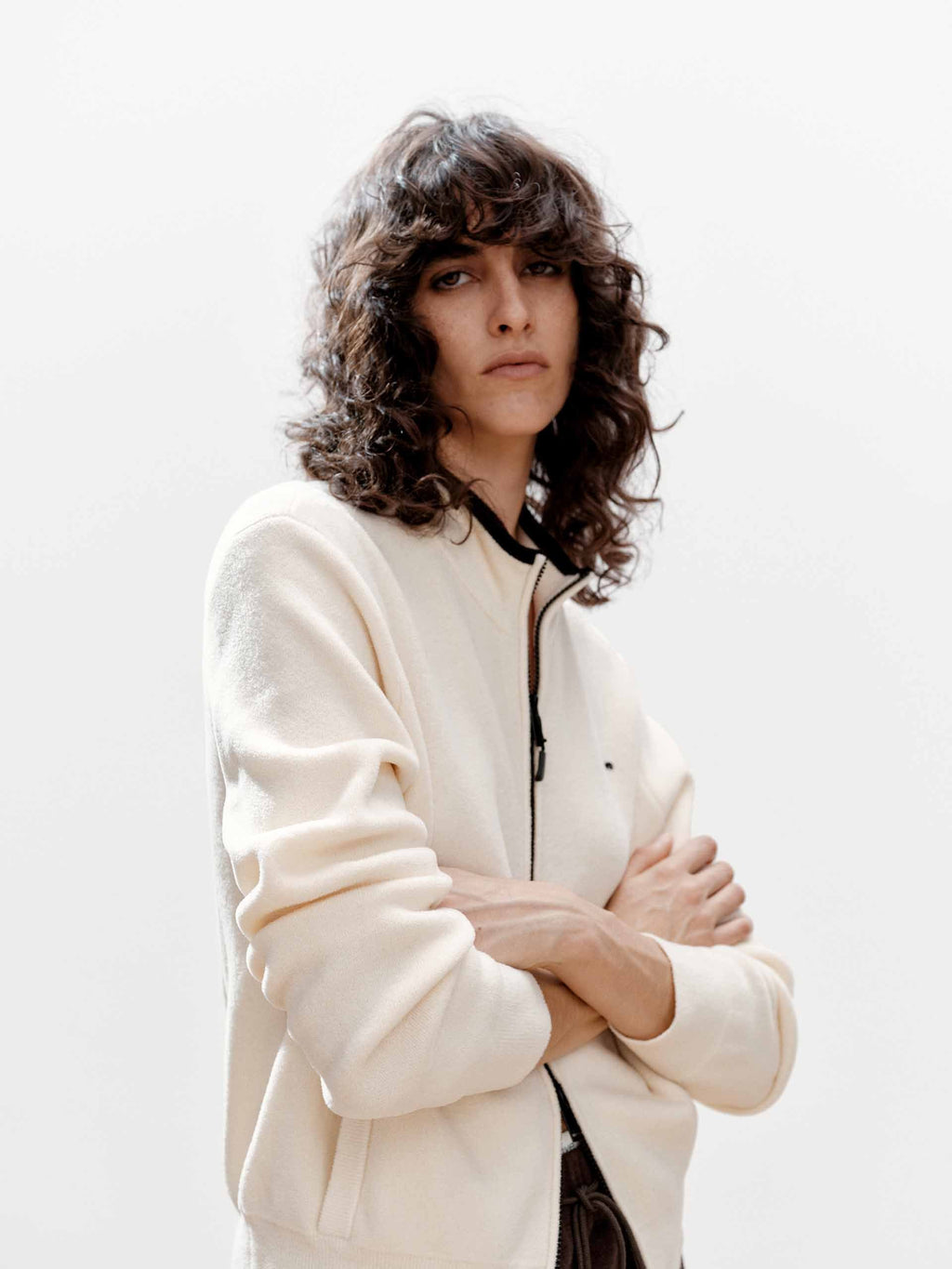 Two-way Zipper Athletic Cardigan