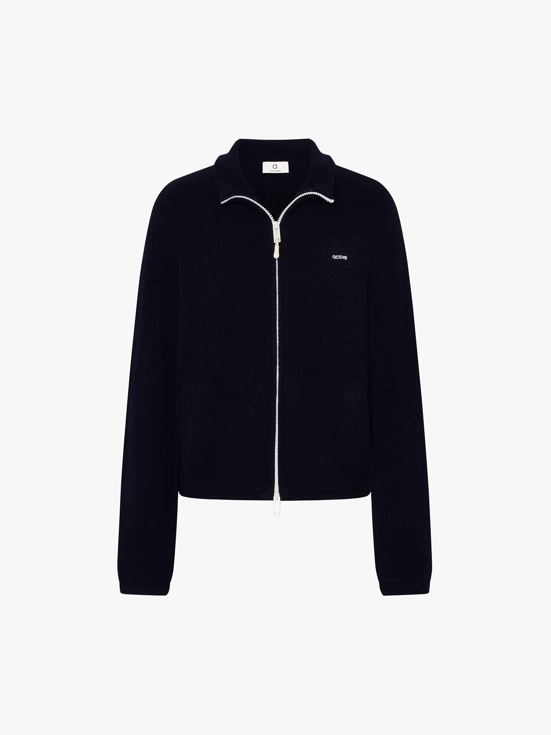 Two-way Zipper Athletic Cardigan