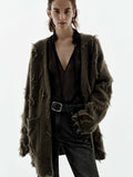 Brushed V-neck Cardigan