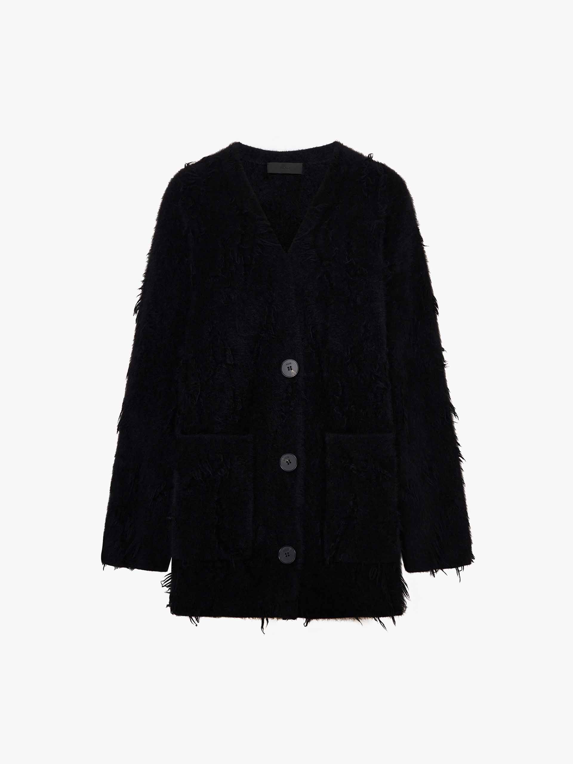 Brushed V-neck Cardigan