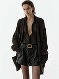 Ripped Loose Wool Cardigan