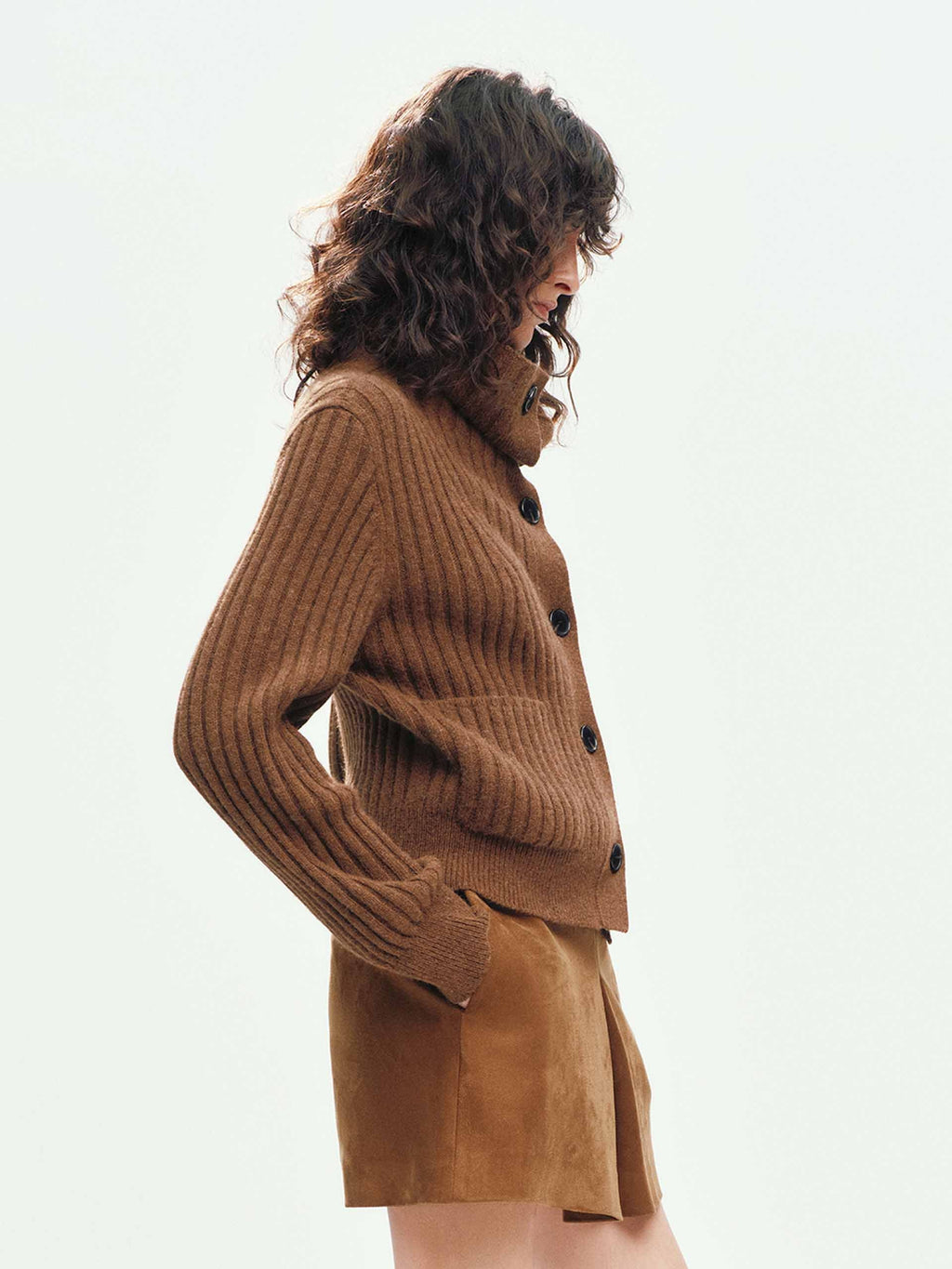 Naval Collar Knitted Cardigan