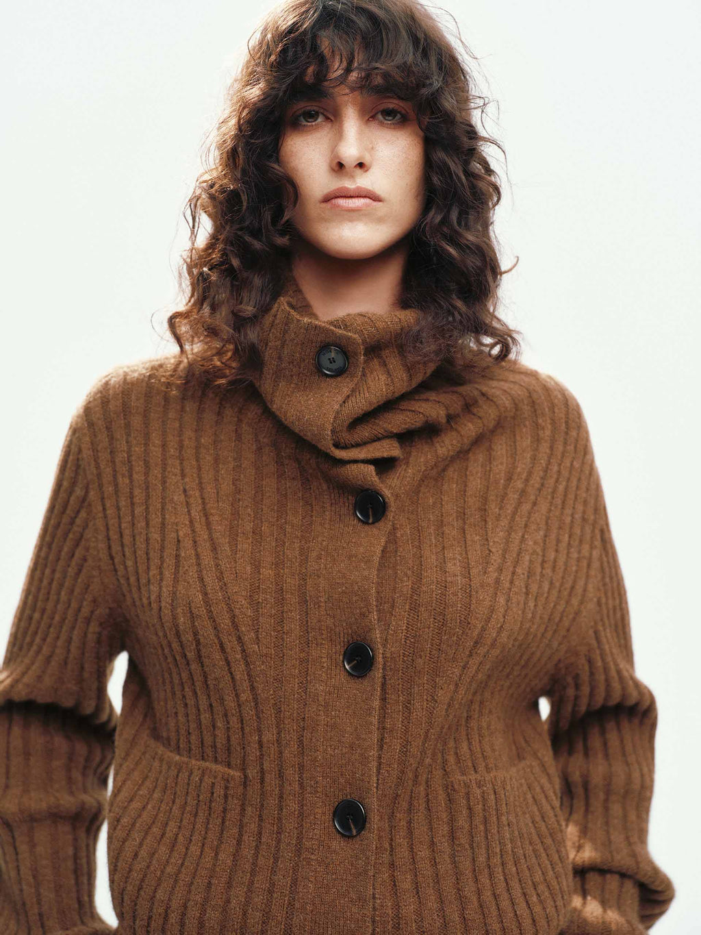 Naval Collar Knitted Cardigan