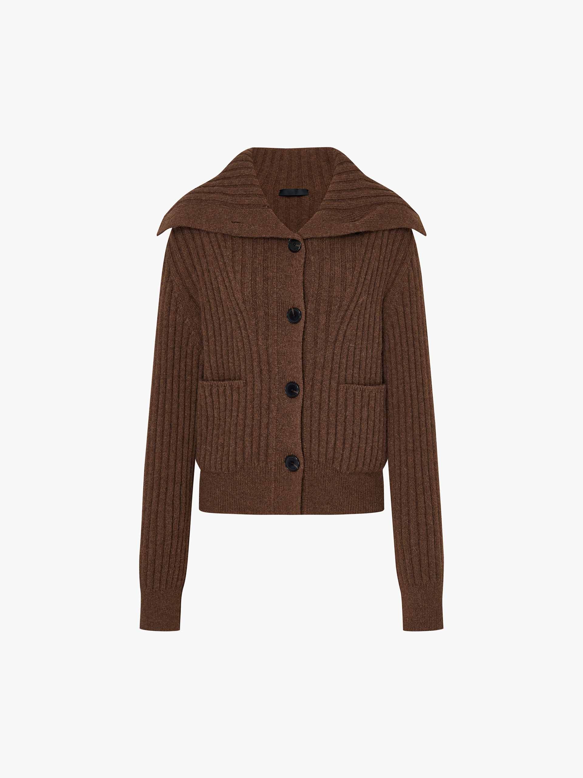 Naval Collar Knitted Cardigan