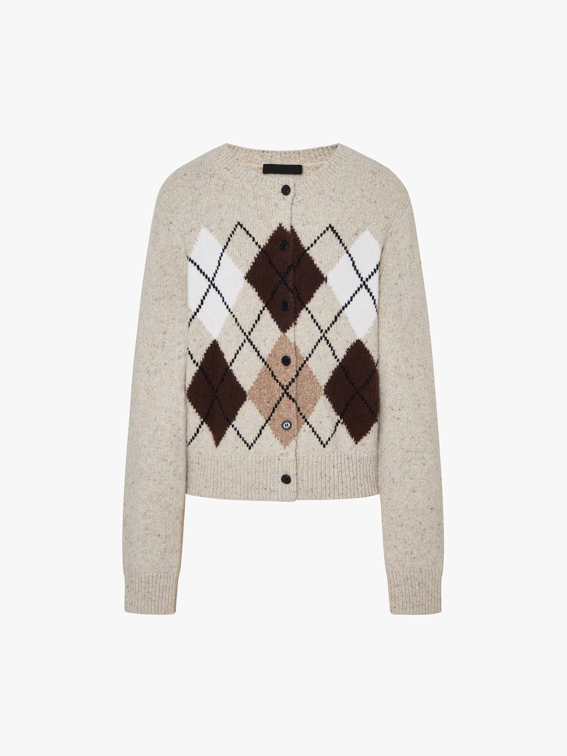 Argyle Button Cardigan