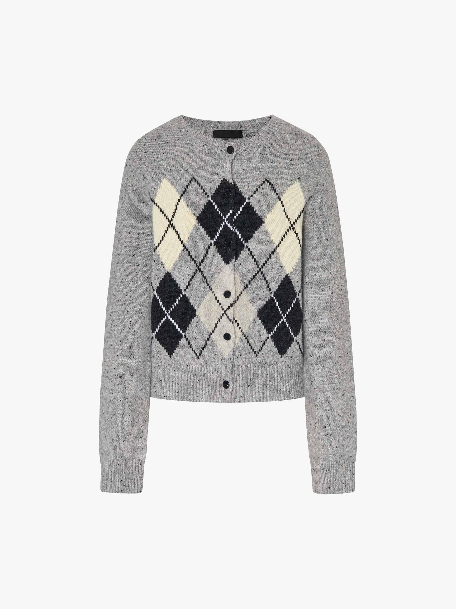 Argyle Button Cardigan