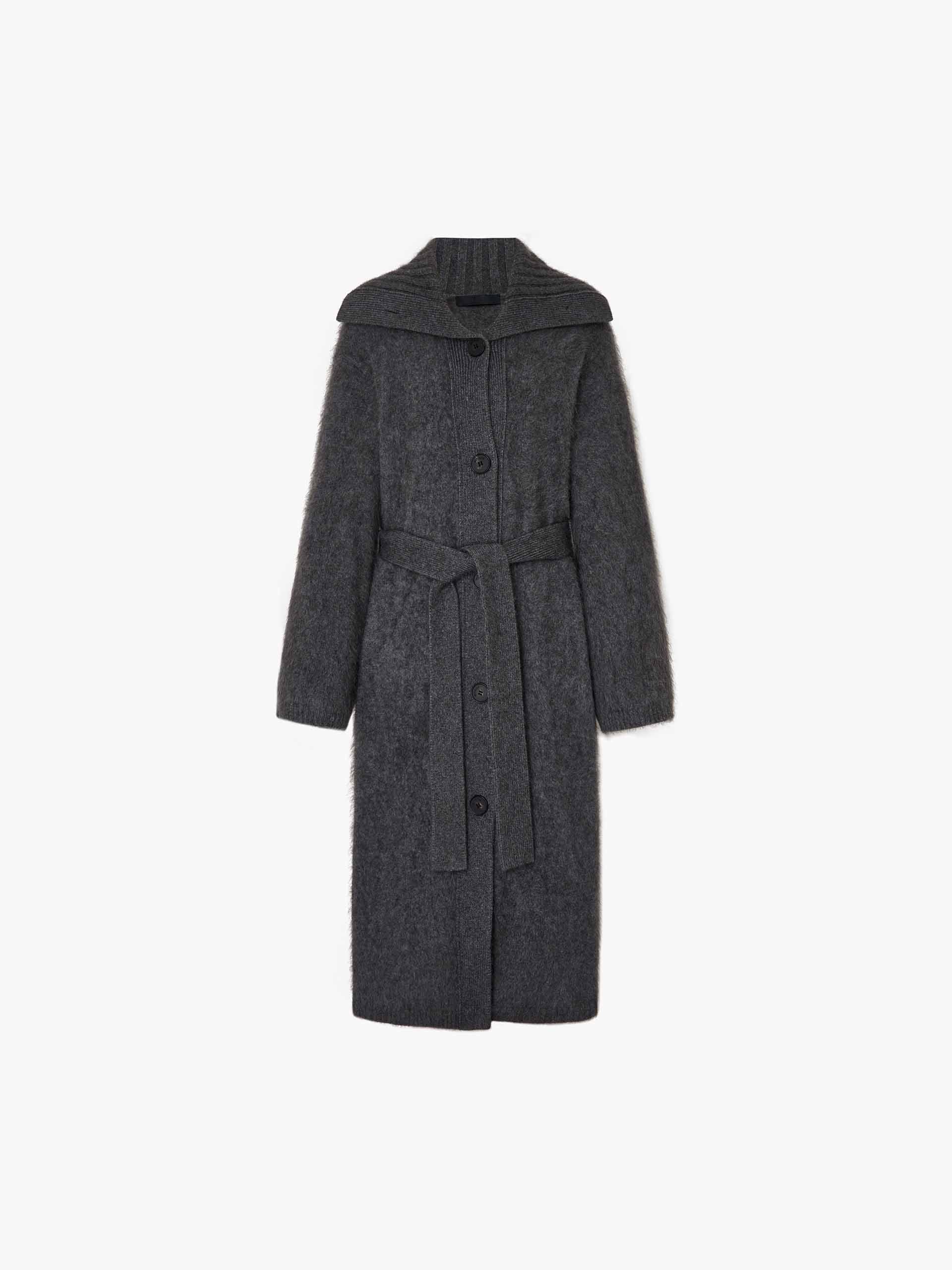 With Belt Long Cardigan
