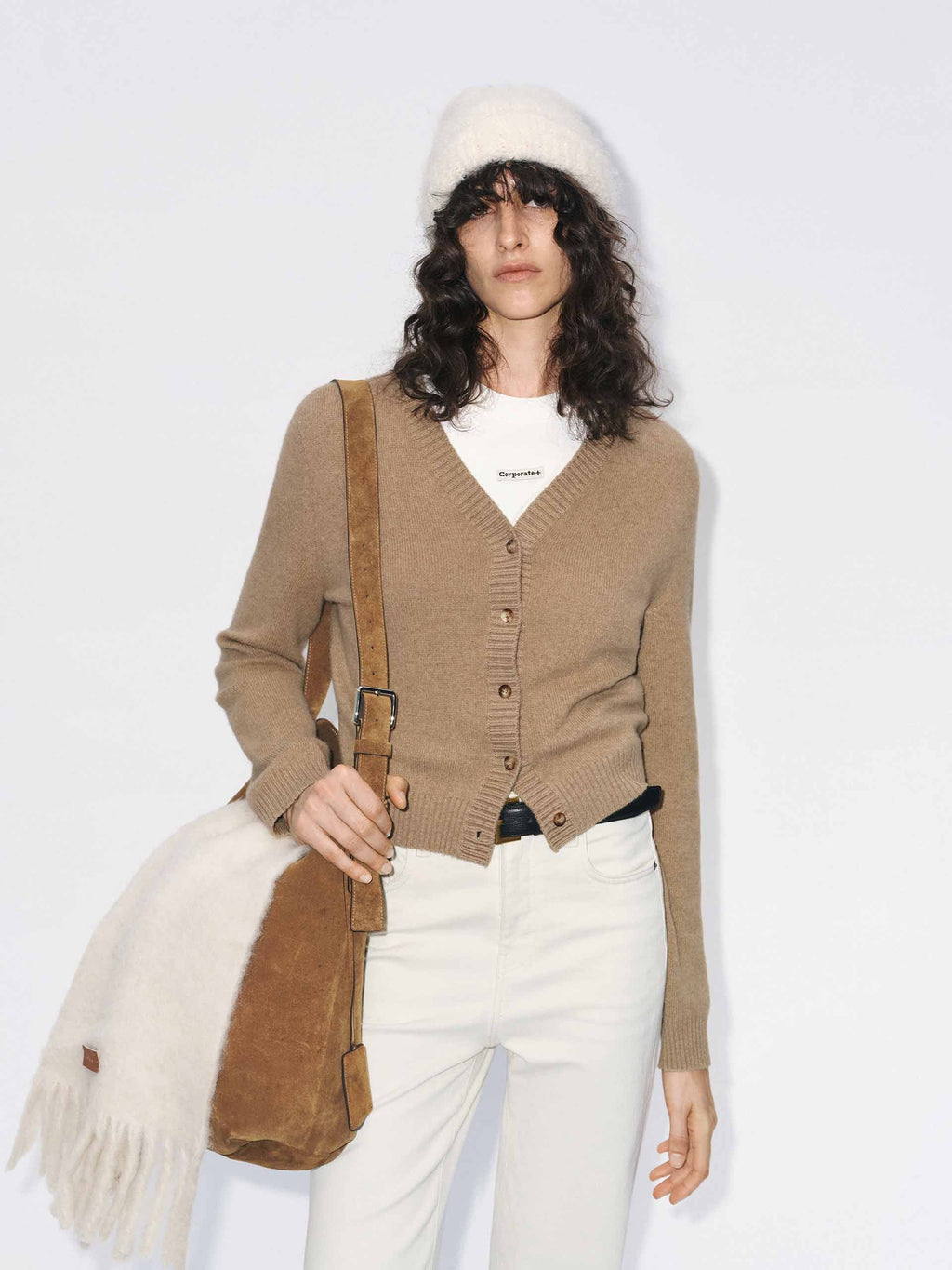 Include Yak V-neck Cardigan
