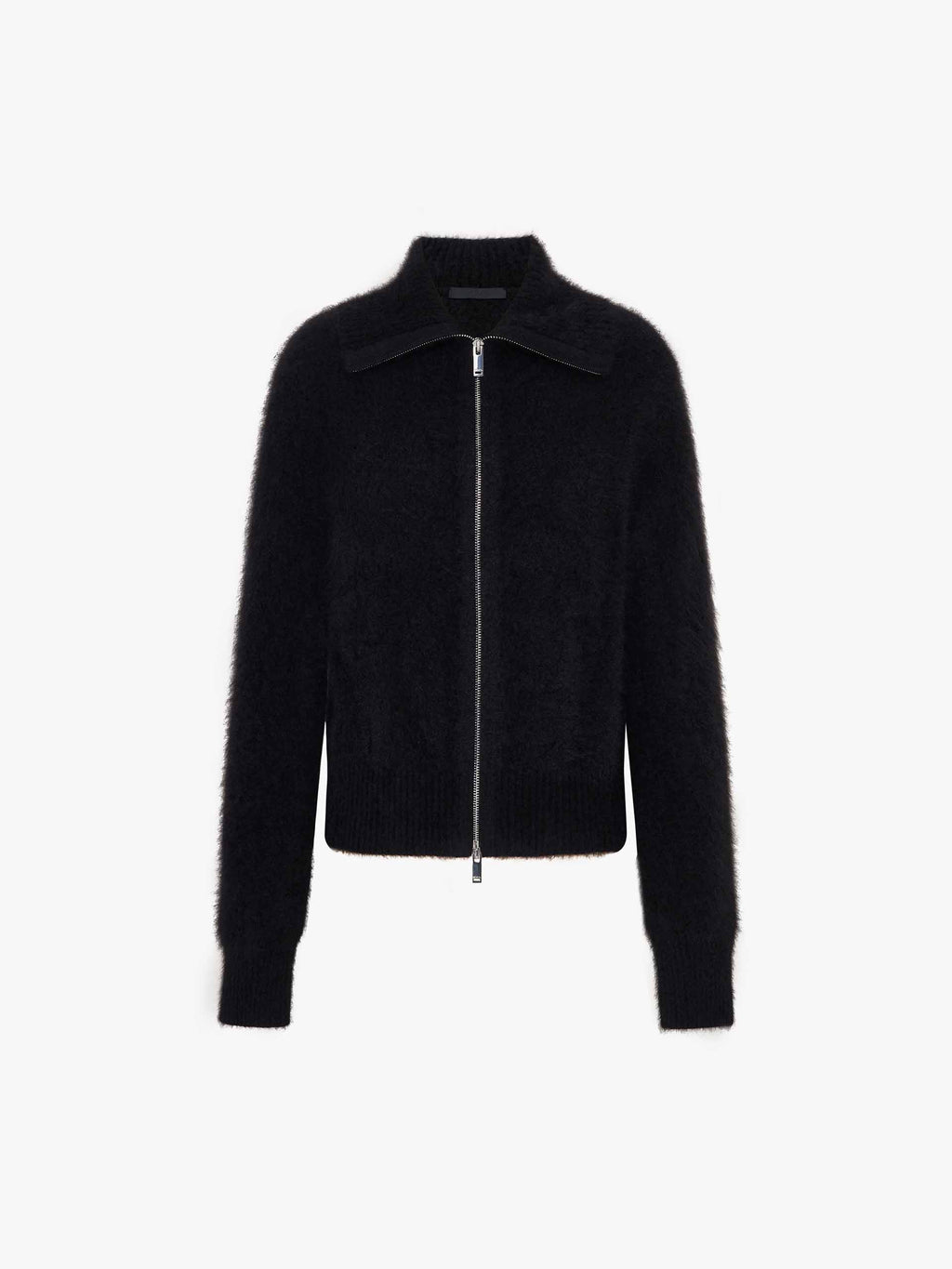 Two-way Zipper Fuzzy Cardigan