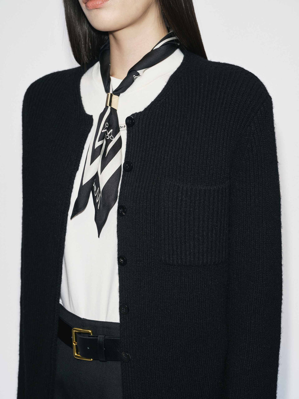 Button Close Knitted Cardigan