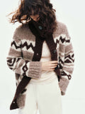 Fair Isle Contrast Cardigan