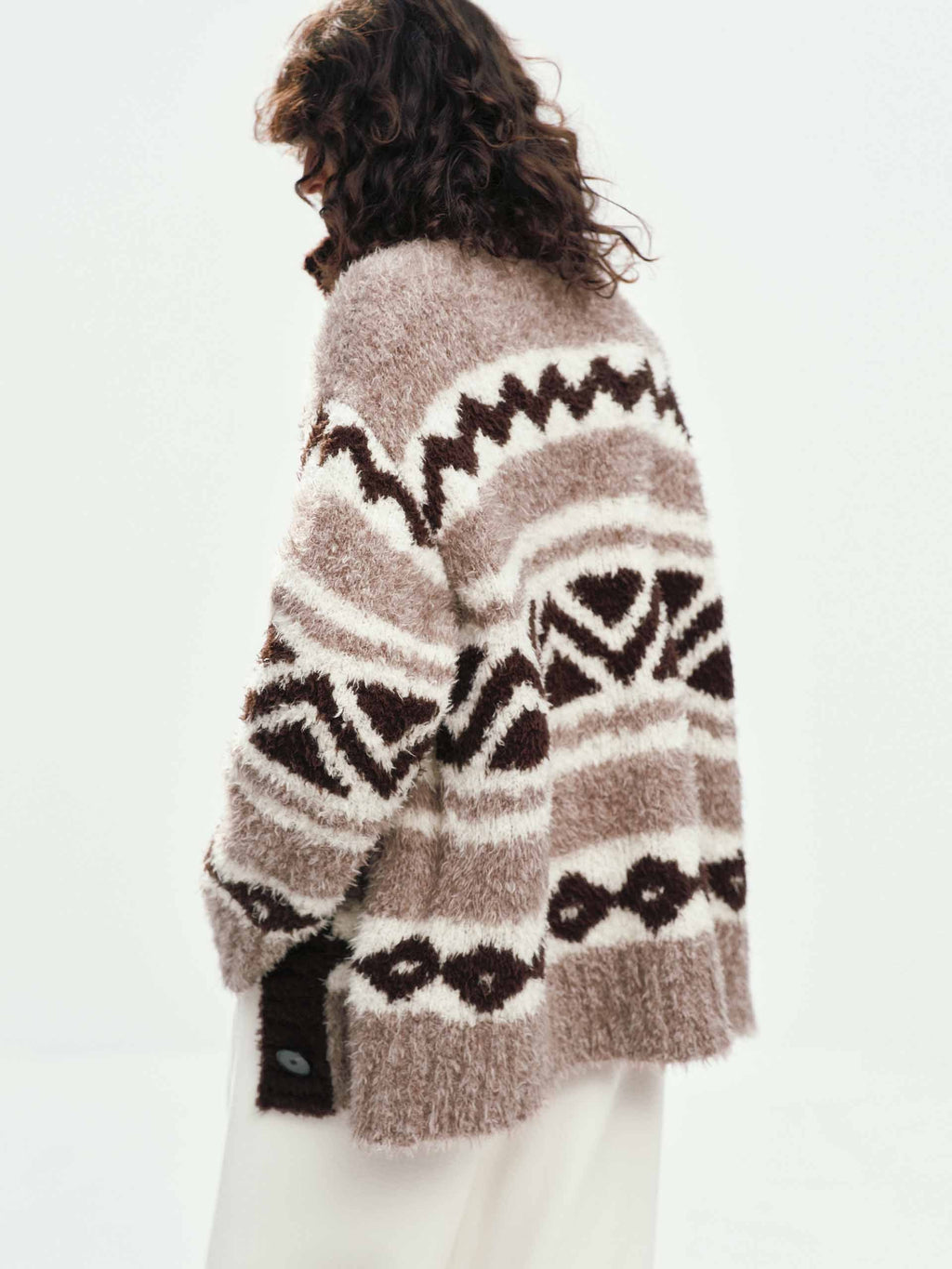 Fair Isle Contrast Cardigan