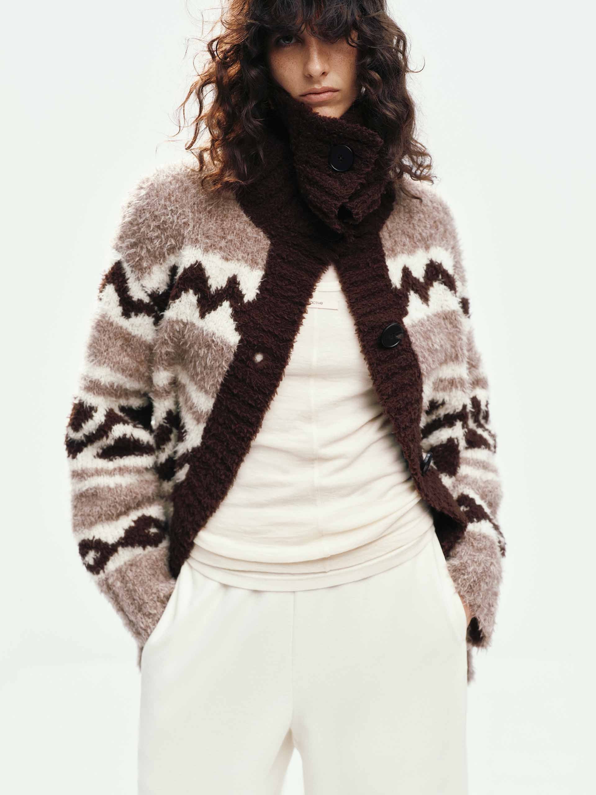 Fair Isle Contrast Cardigan
