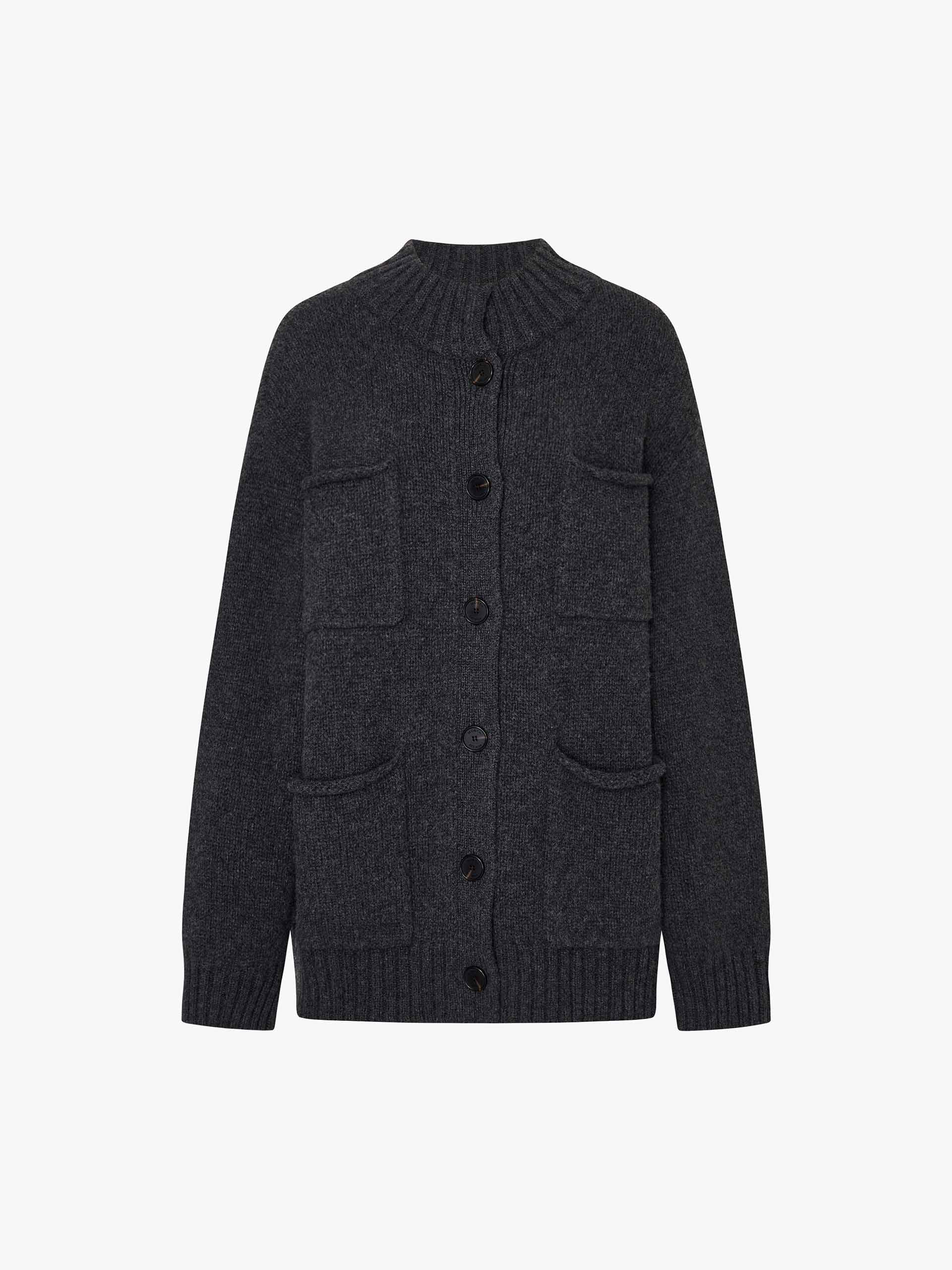 Multi Pockets Knitted Cardigan