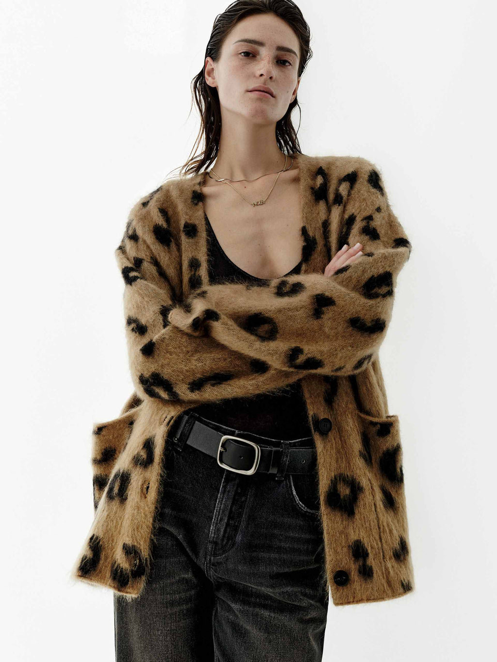 Leopard Print Relaxed Cardigan