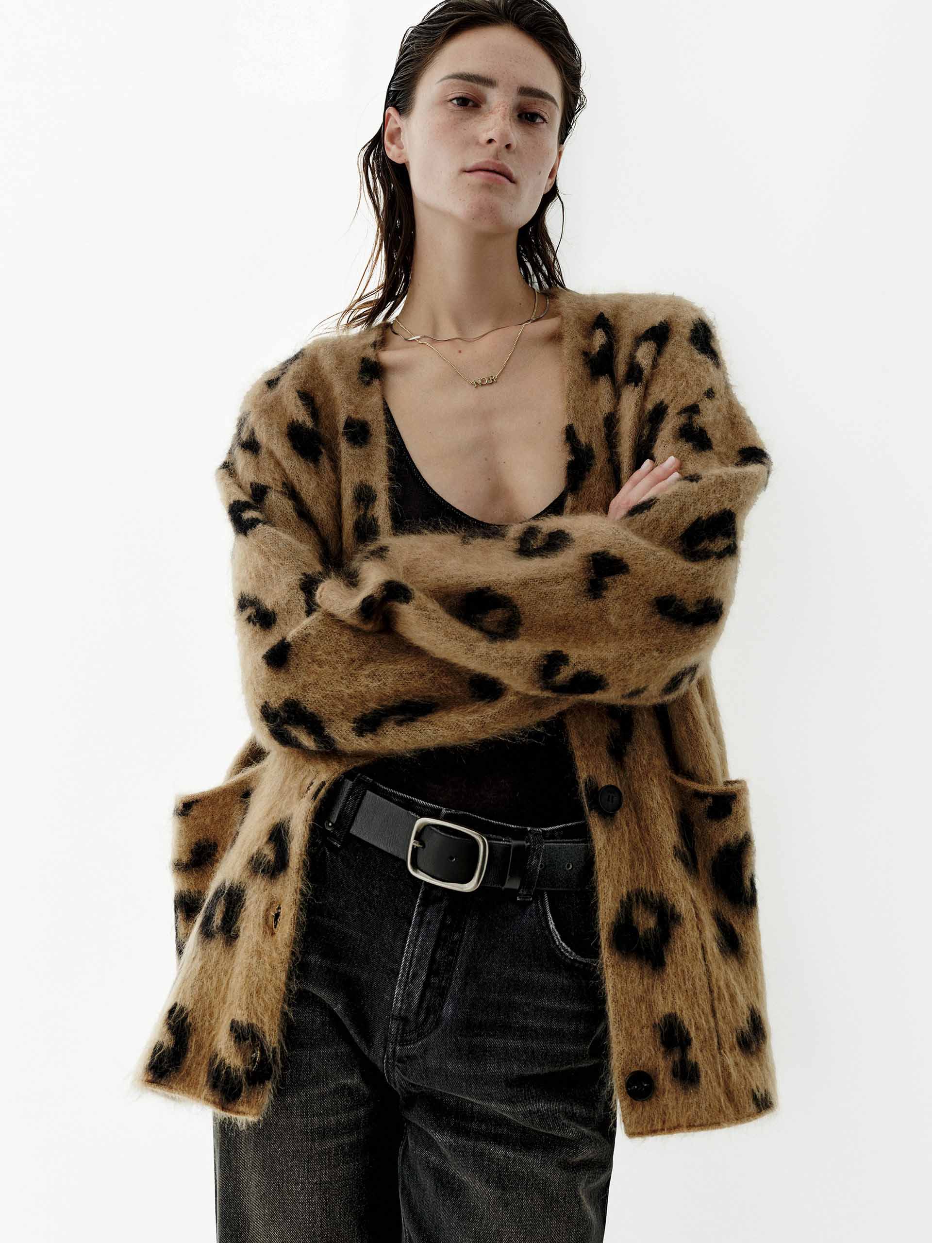 Leopard Print Relaxed Cardigan