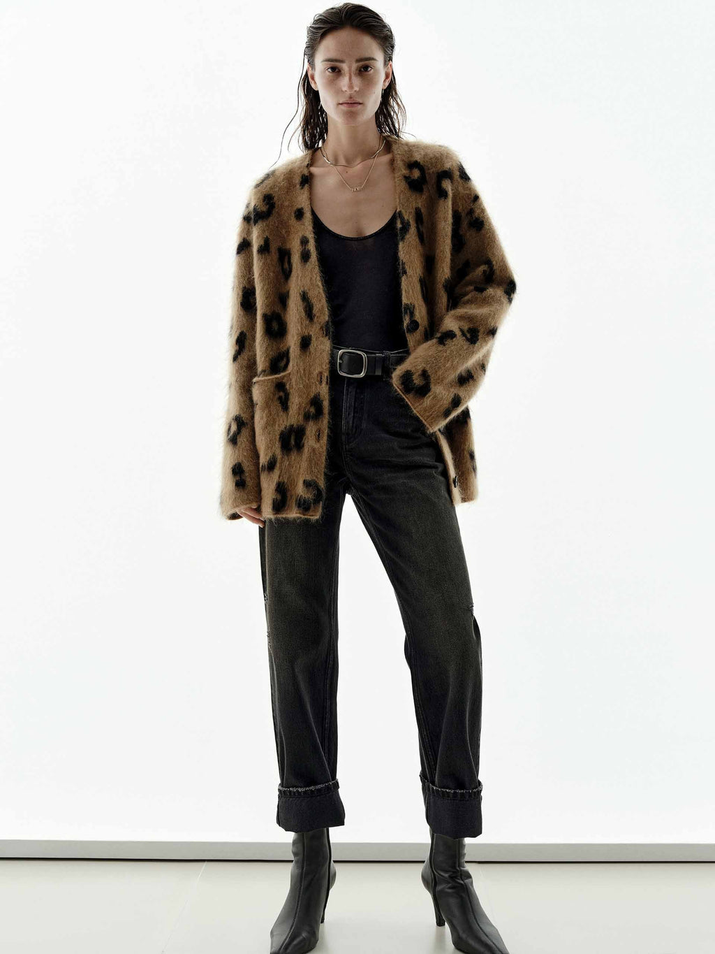 Leopard Print Relaxed Cardigan