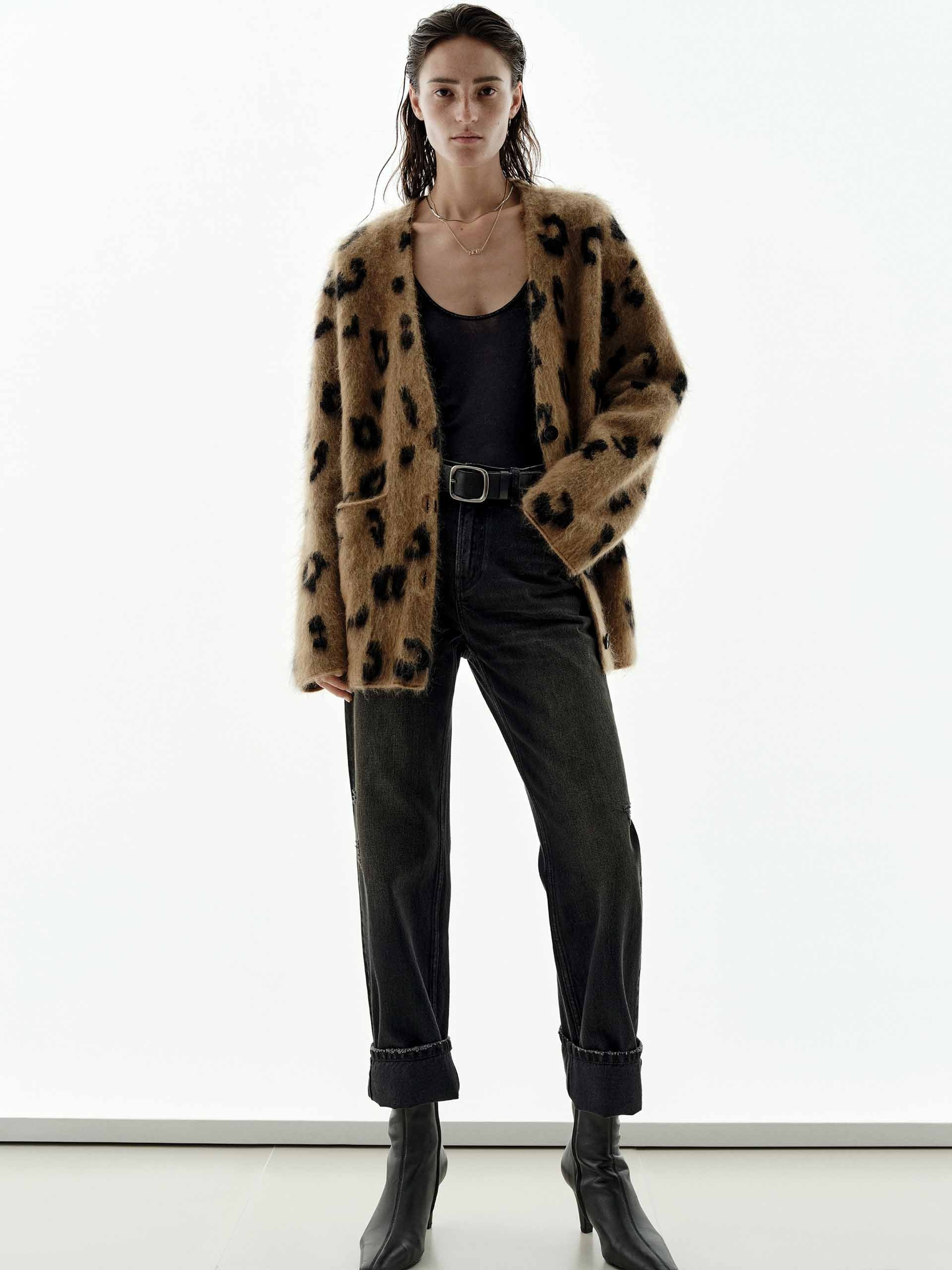 Leopard Print Relaxed Cardigan