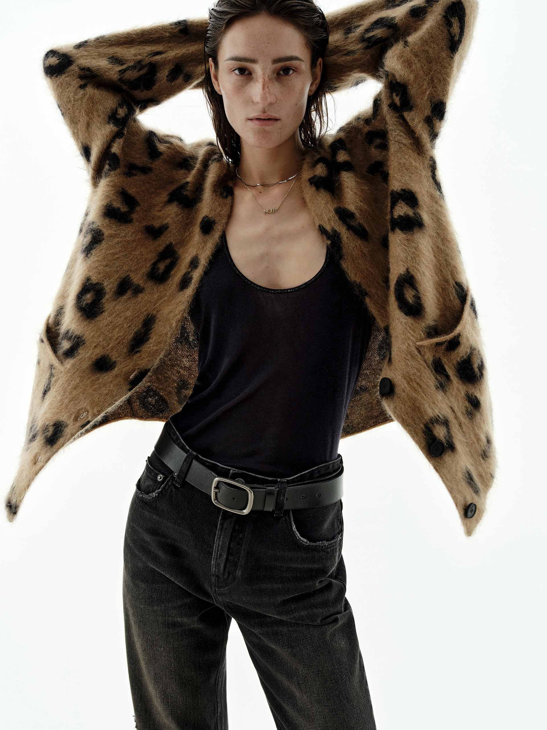 Leopard Print Relaxed Cardigan