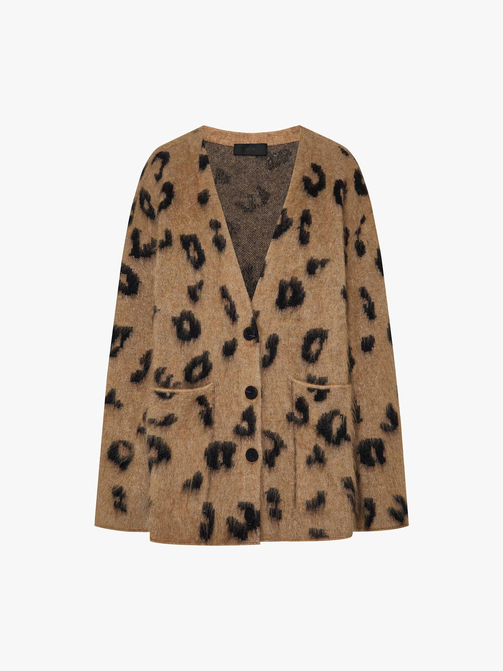 Leopard Print Relaxed Cardigan