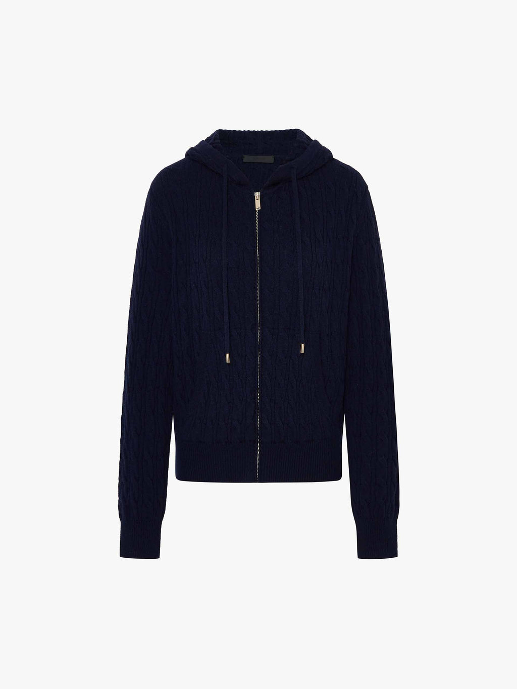 Drawstring Hooded Zipper Cardigan